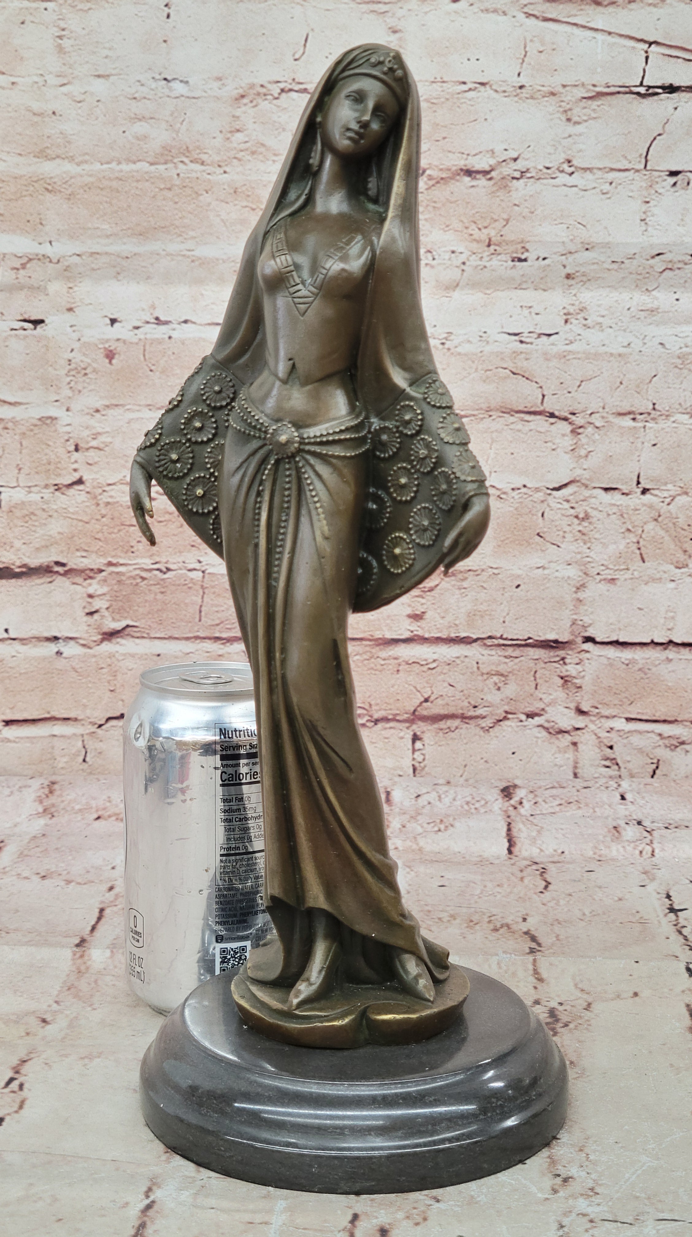 Hot Cast Aran Arabian Night Harem Girl Bronze Sculpture Hand Made Figurine Figur