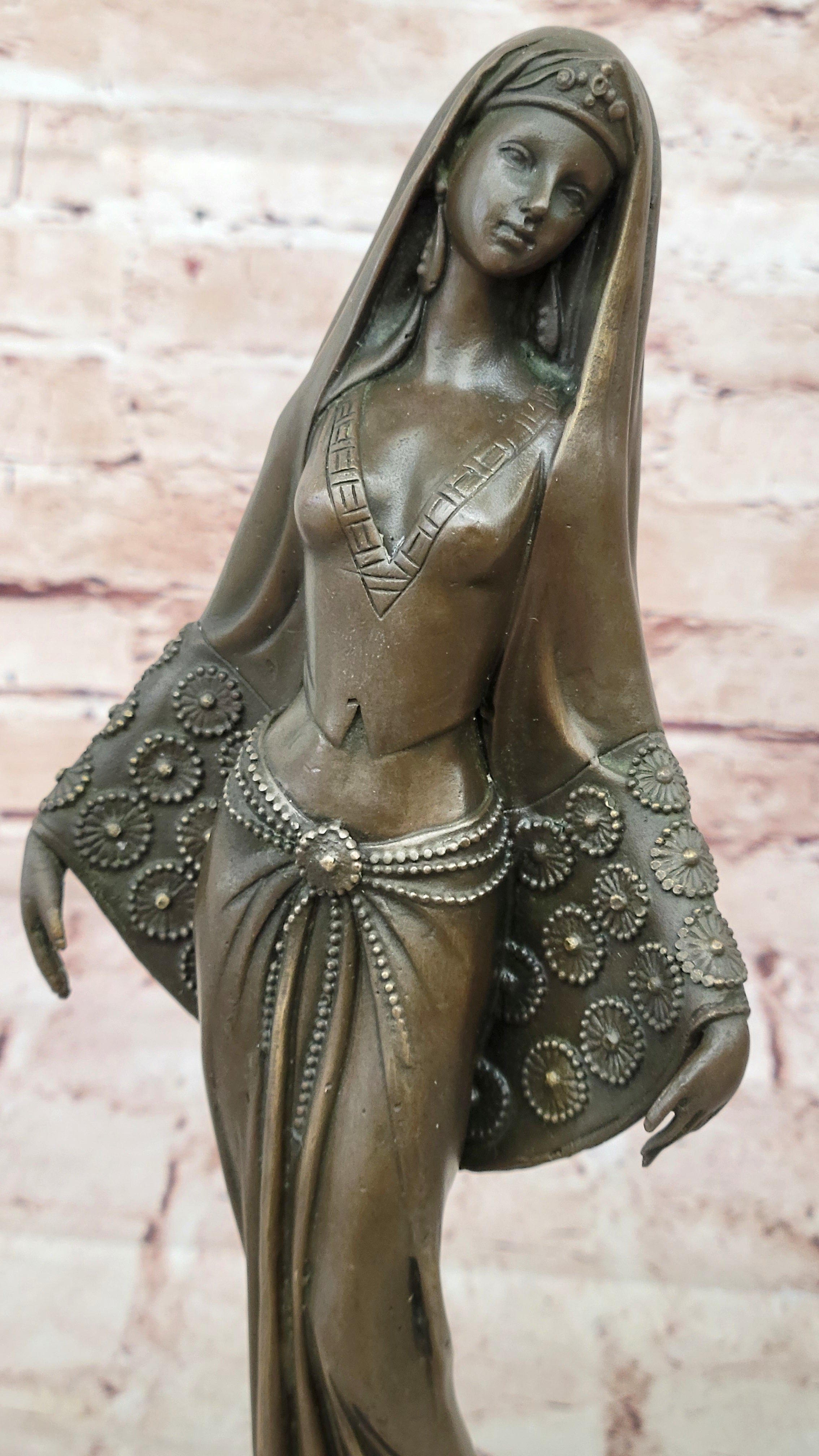 Hot Cast Aran Arabian Night Harem Girl Bronze Sculpture Hand Made Figurine Figur