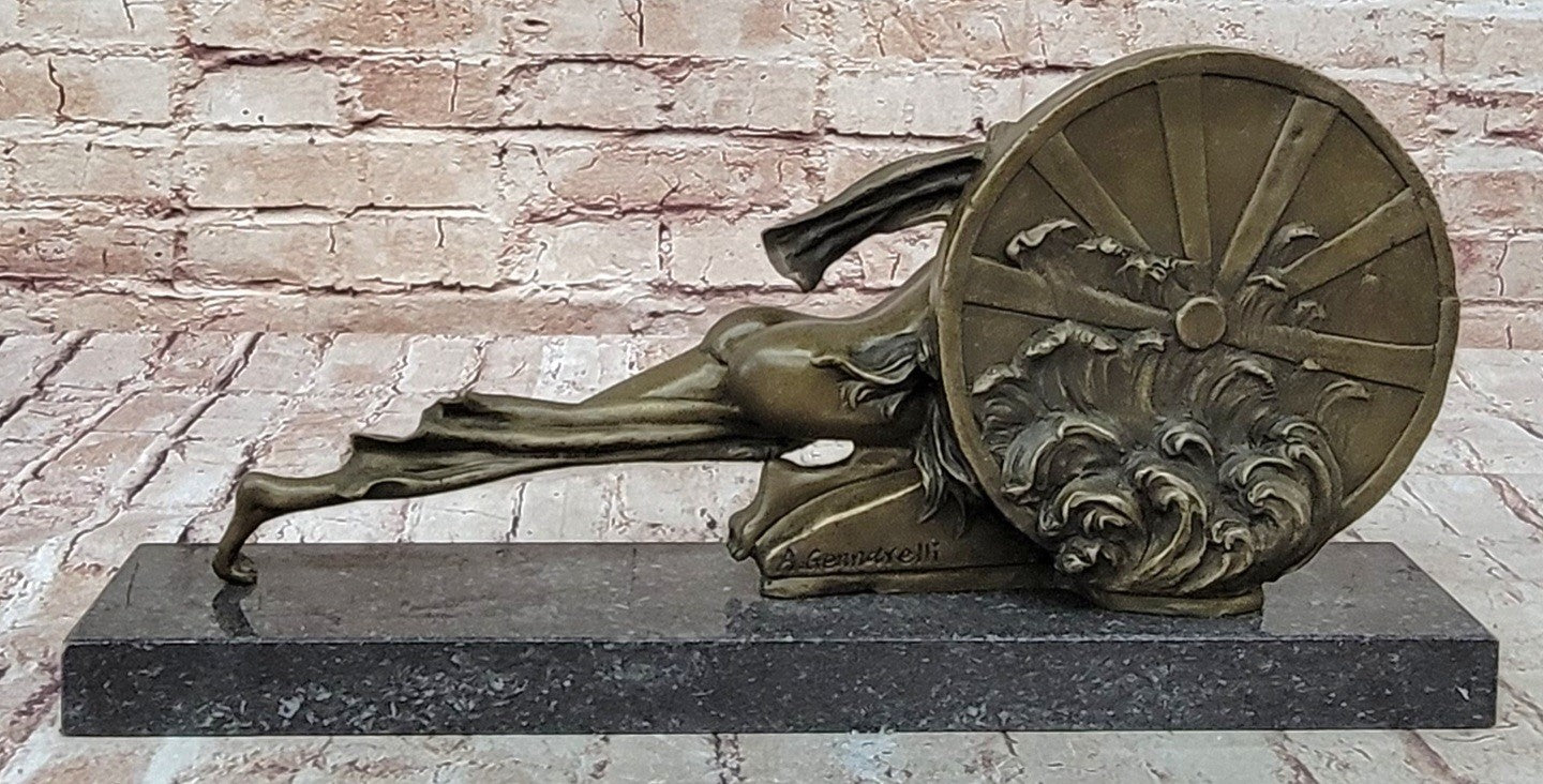 Signed A.GENNARELLI, Bronze Nude Girl Sculpture Statue Classic Hot Cast Artwork