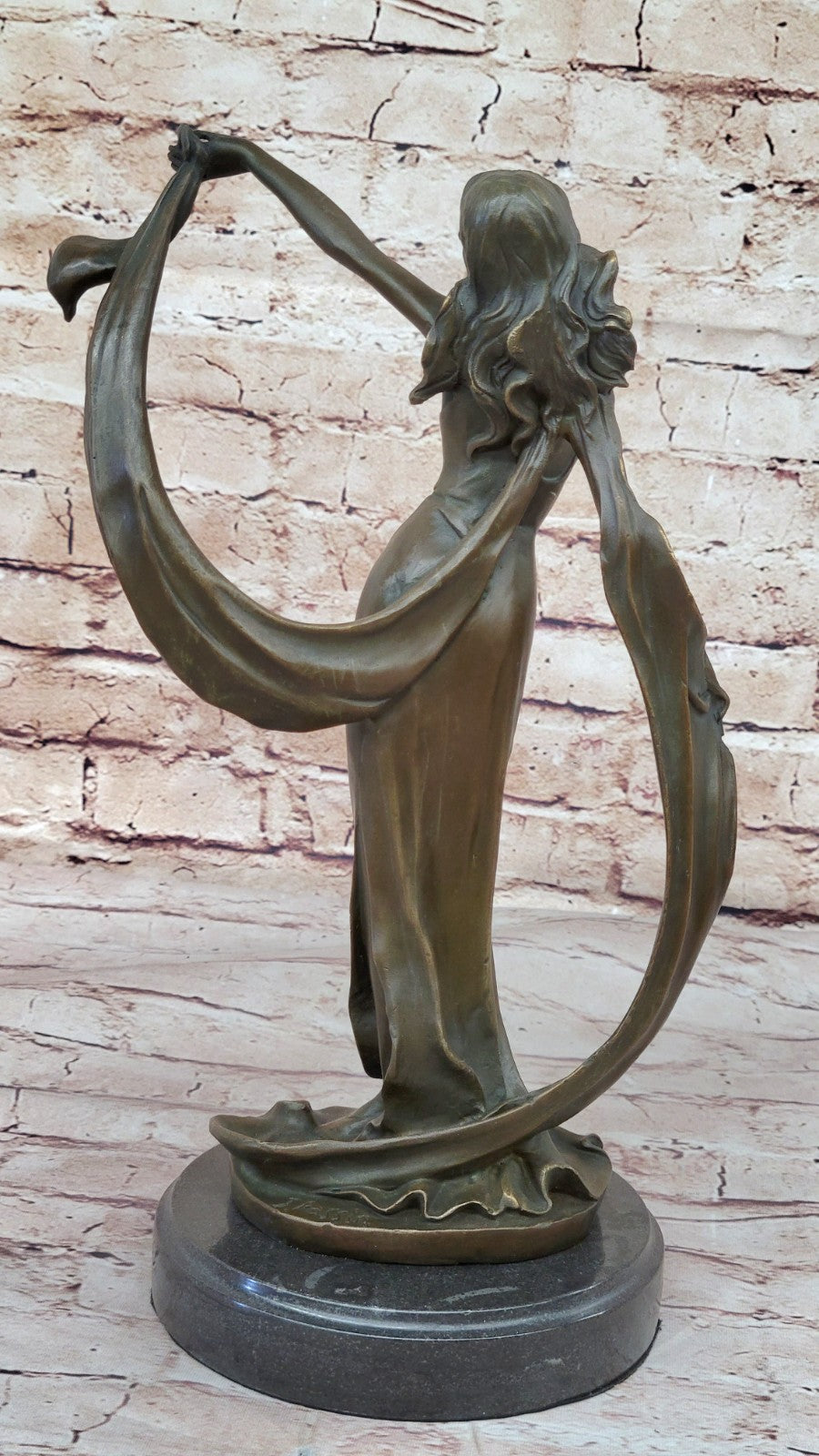 Handcrafted Collectible By Lost Wax Method Beautiful Maiden Bronze Sculpture