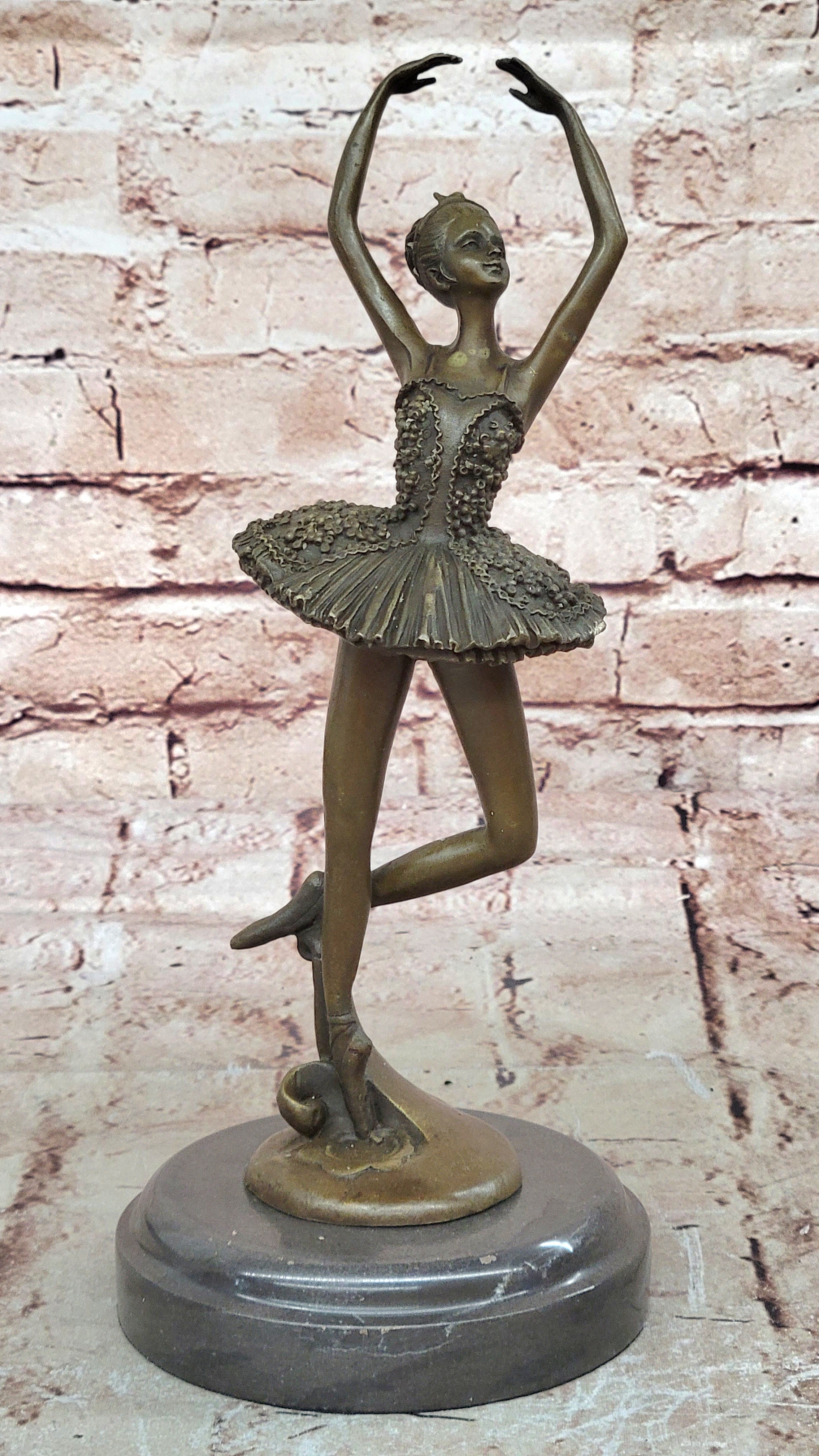 Art Nouveau Home Decor Bronze Tutu Ballerina Sculpture Statue Figurine Figure