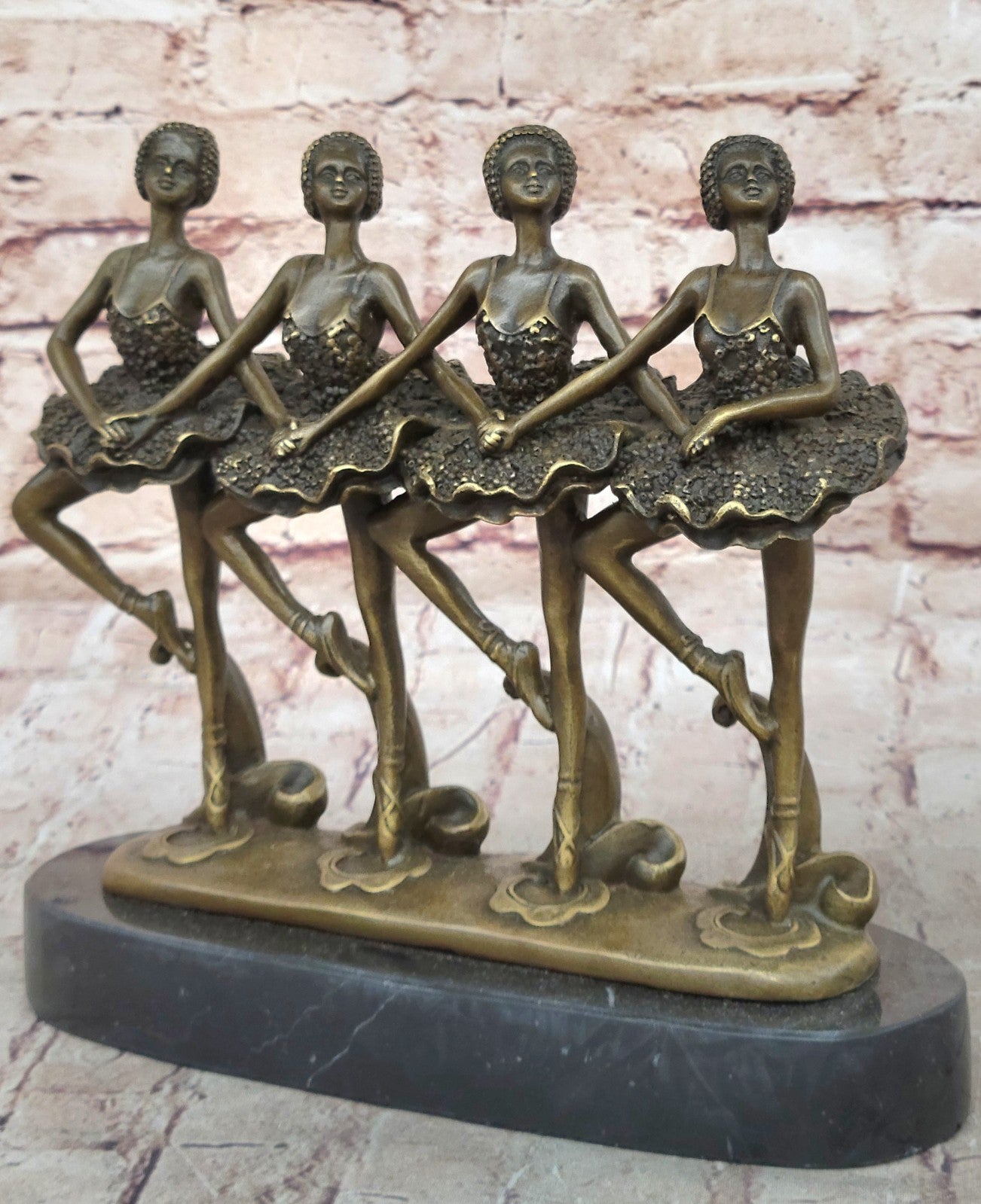 Group Of Ballerina Dancers Hot Cast Signed Original Milo Bronze Sculpture Figuri