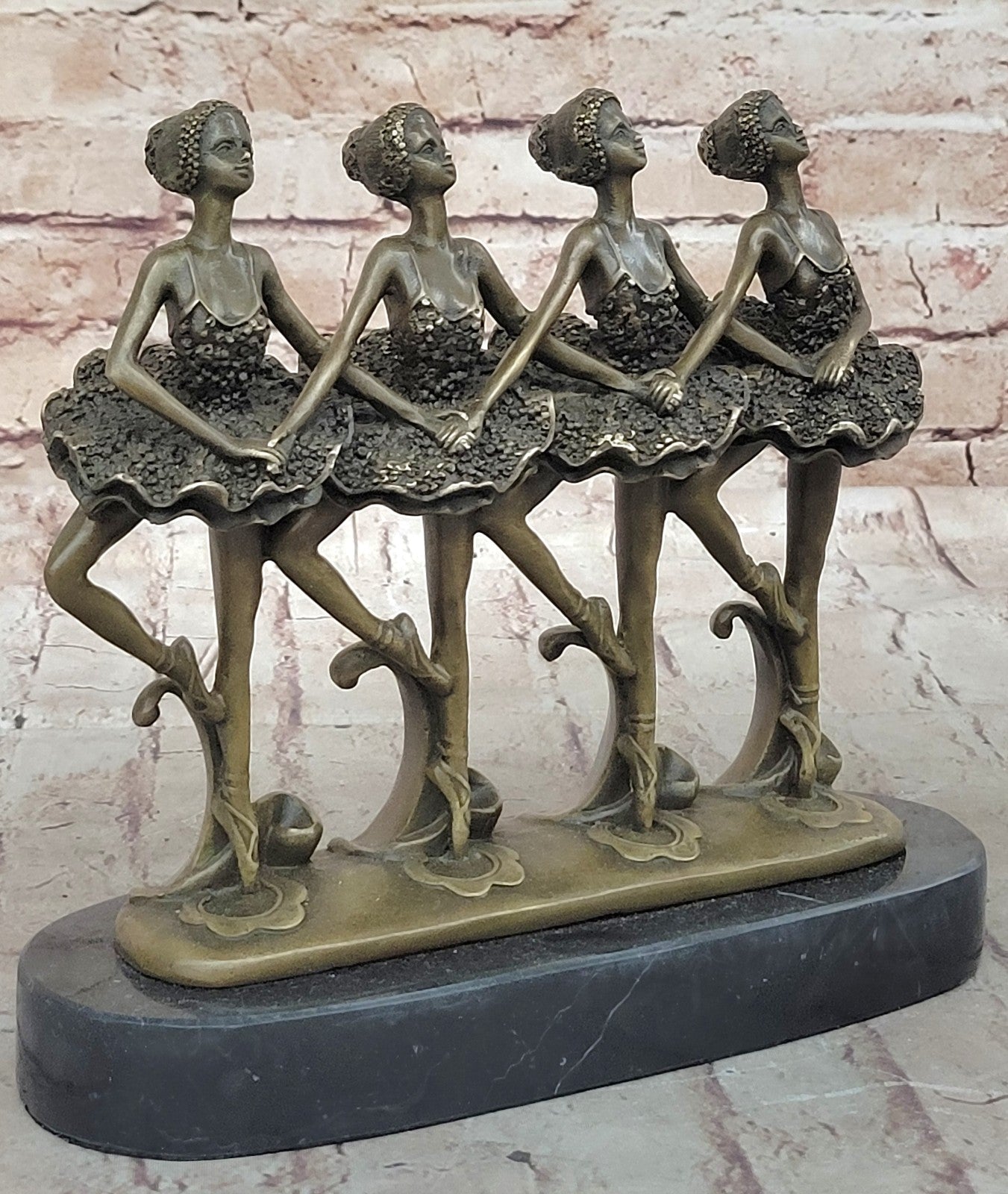 Group Of Ballerina Dancers Hot Cast Signed Original Milo Bronze Sculpture Figuri