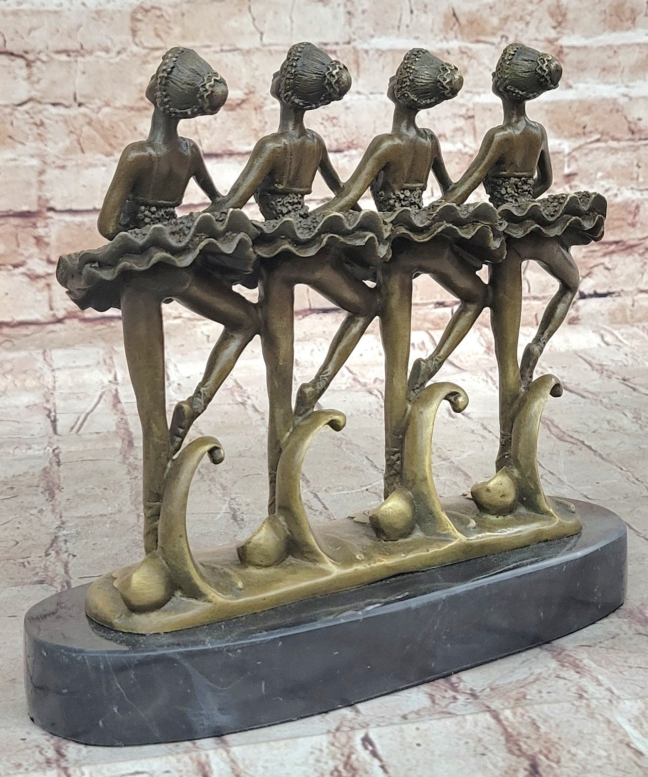 Group Of Ballerina Dancers Hot Cast Signed Original Milo Bronze Sculpture Figuri