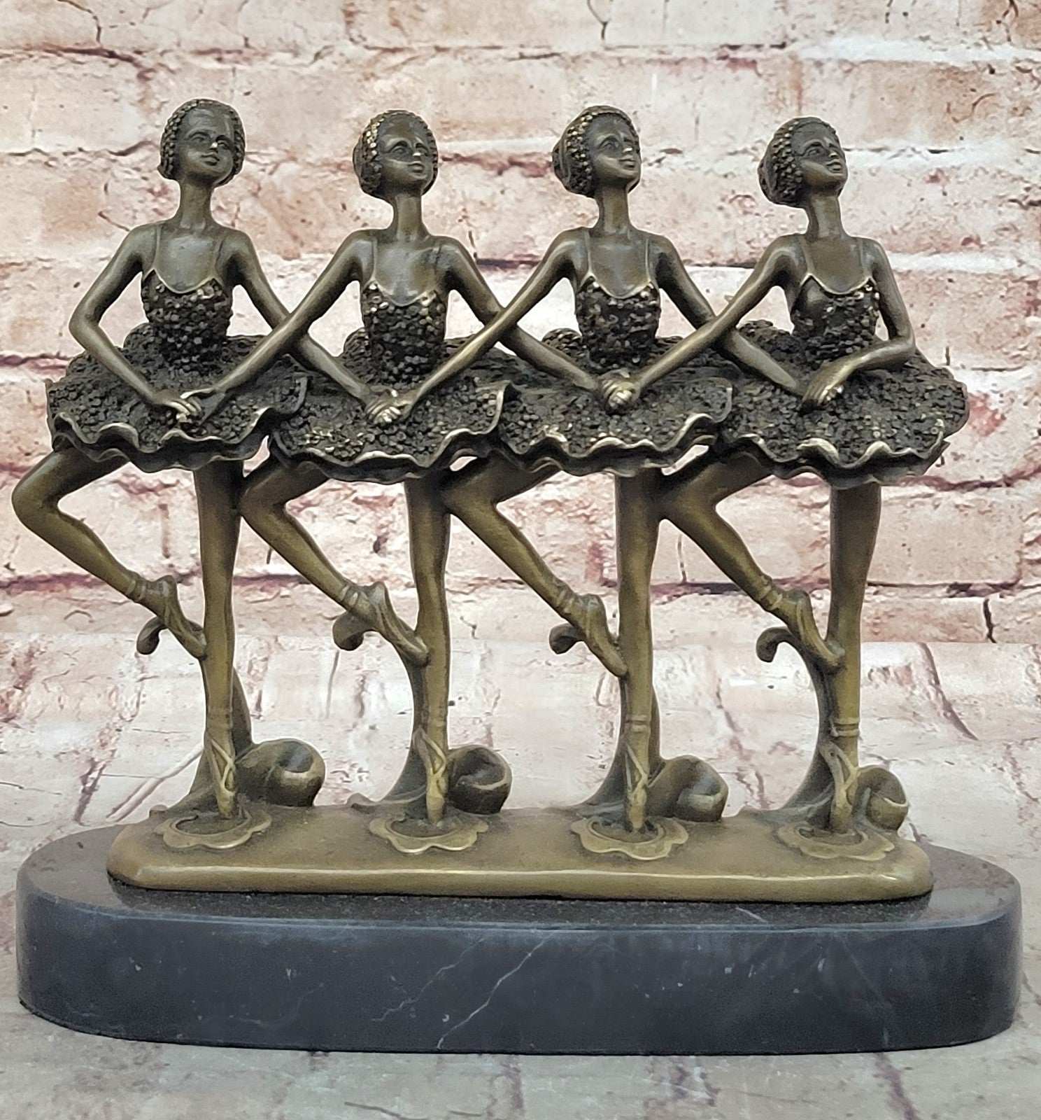 Group Of Ballerina Dancers Hot Cast Signed Original Milo Bronze Sculpture Figuri
