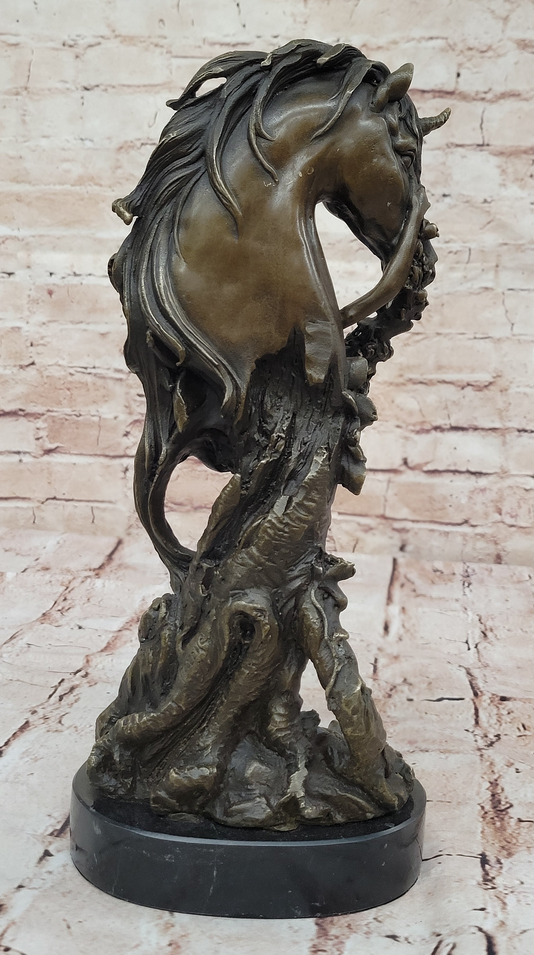 Sexy Fairy with Horse Bronze Sculpture Female Celestial Figure Gift Craft Orname