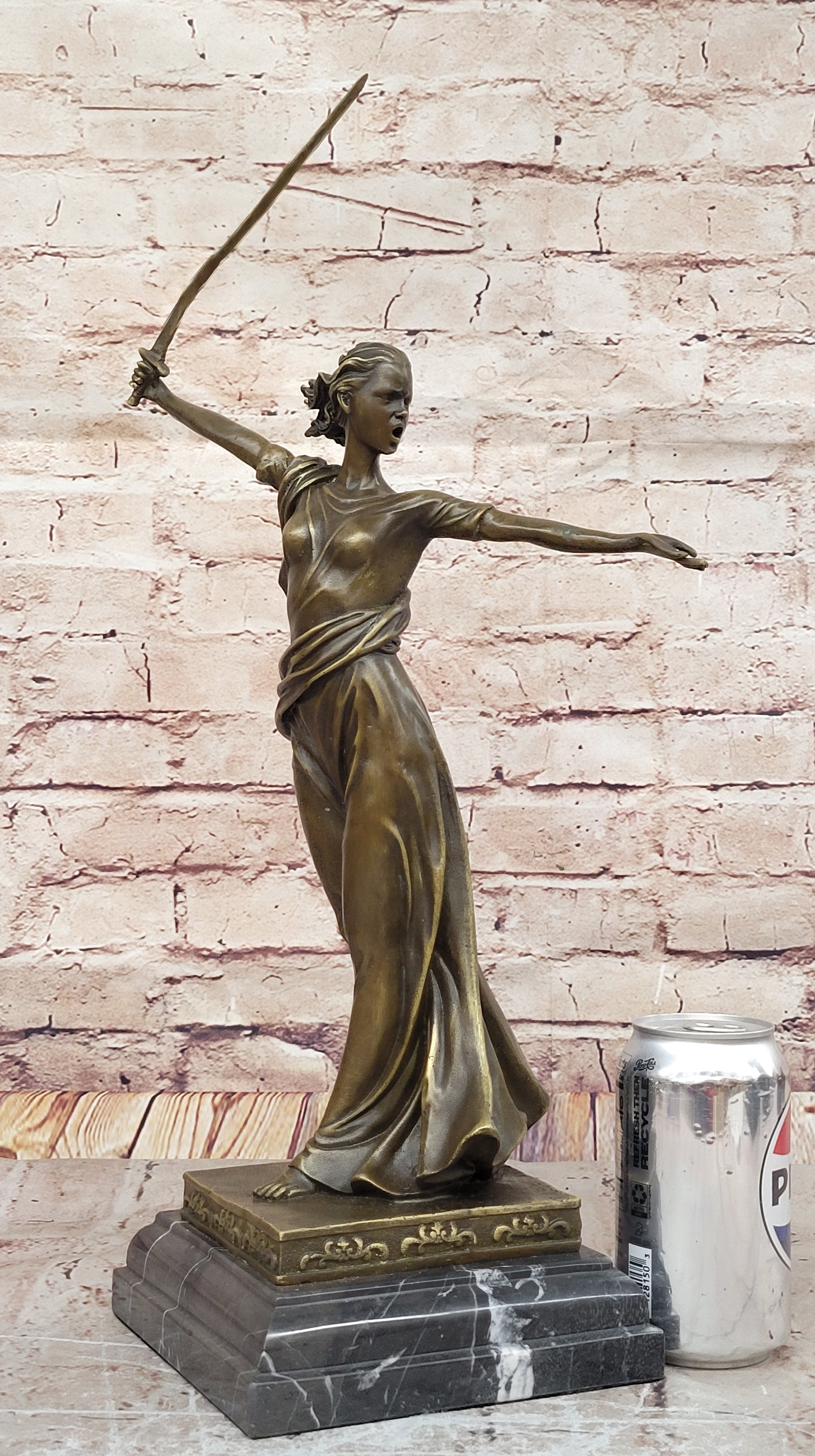 Athena Sensual Woman Grecian Goddess Classical Bronze Marble Statue Artwork Gift