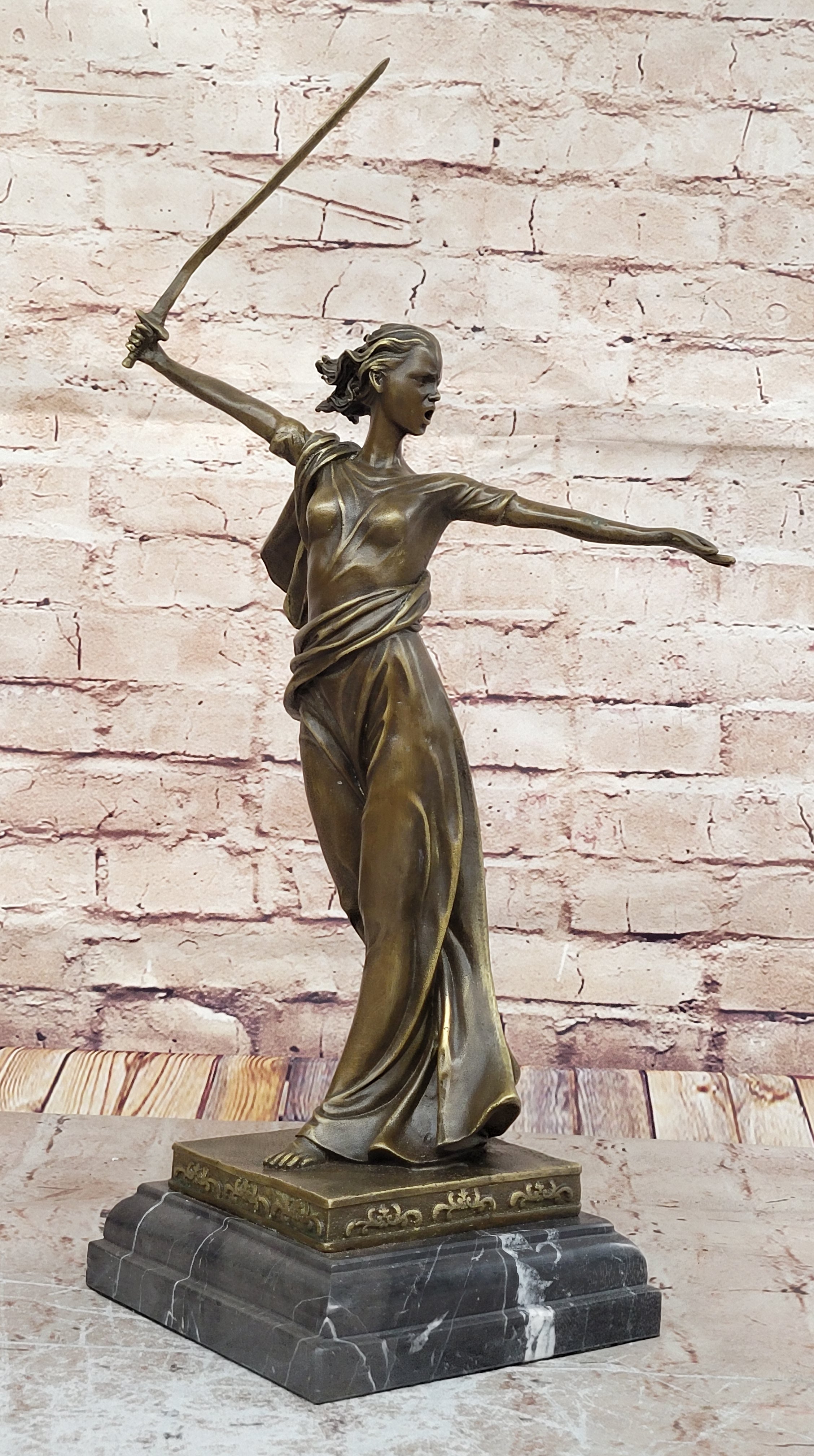 Athena Sensual Woman Grecian Goddess Classical Bronze Marble Statue Artwork Gift