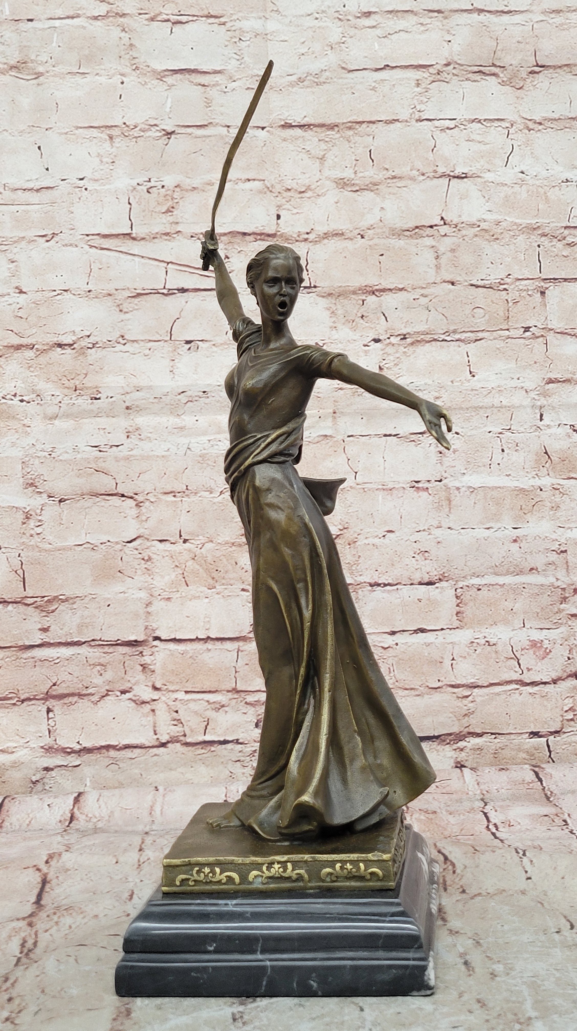 Athena Sensual Woman Grecian Goddess Classical Bronze Marble Statue Artwork Gift