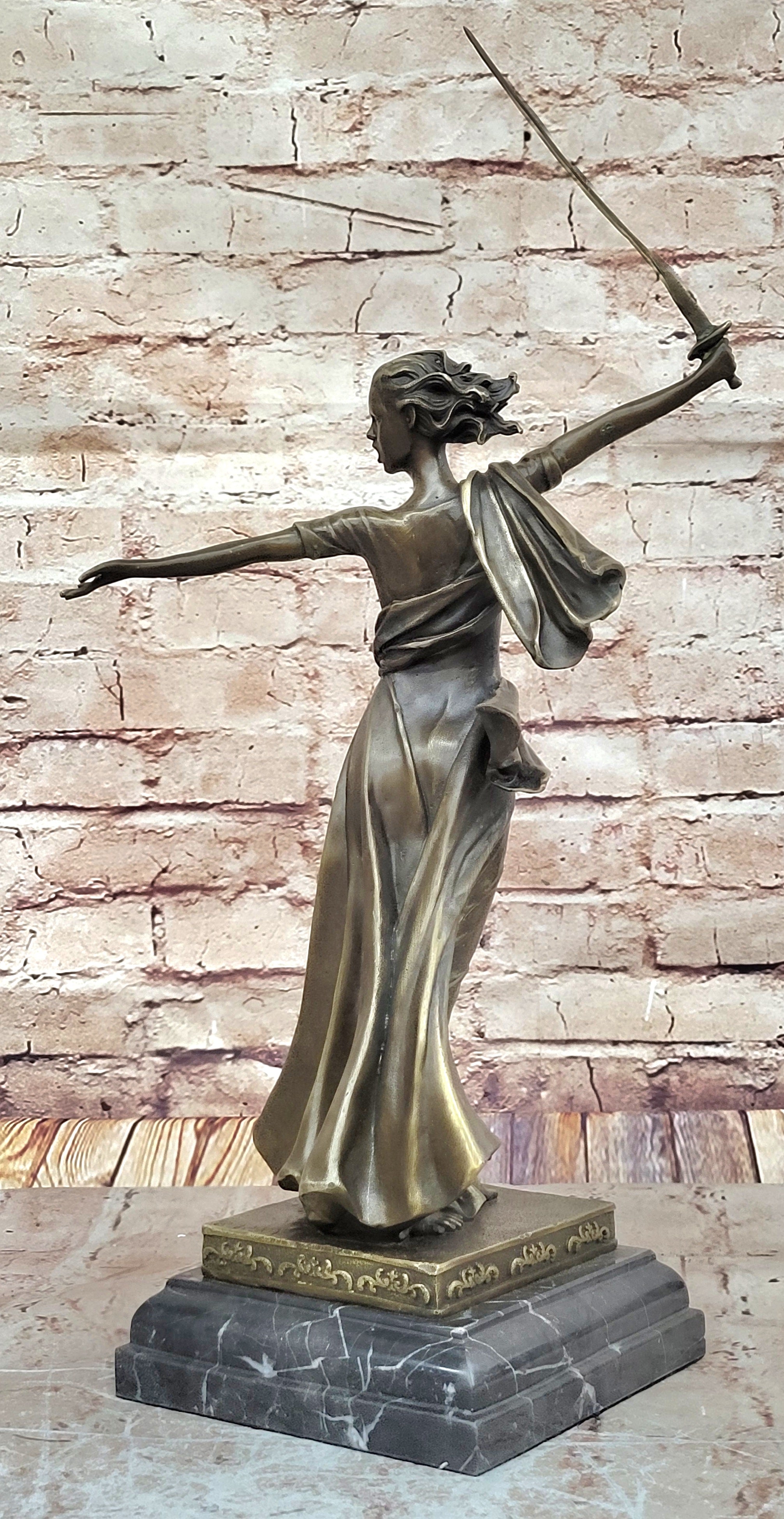 Athena Sensual Woman Grecian Goddess Classical Bronze Marble Statue Artwork Gift