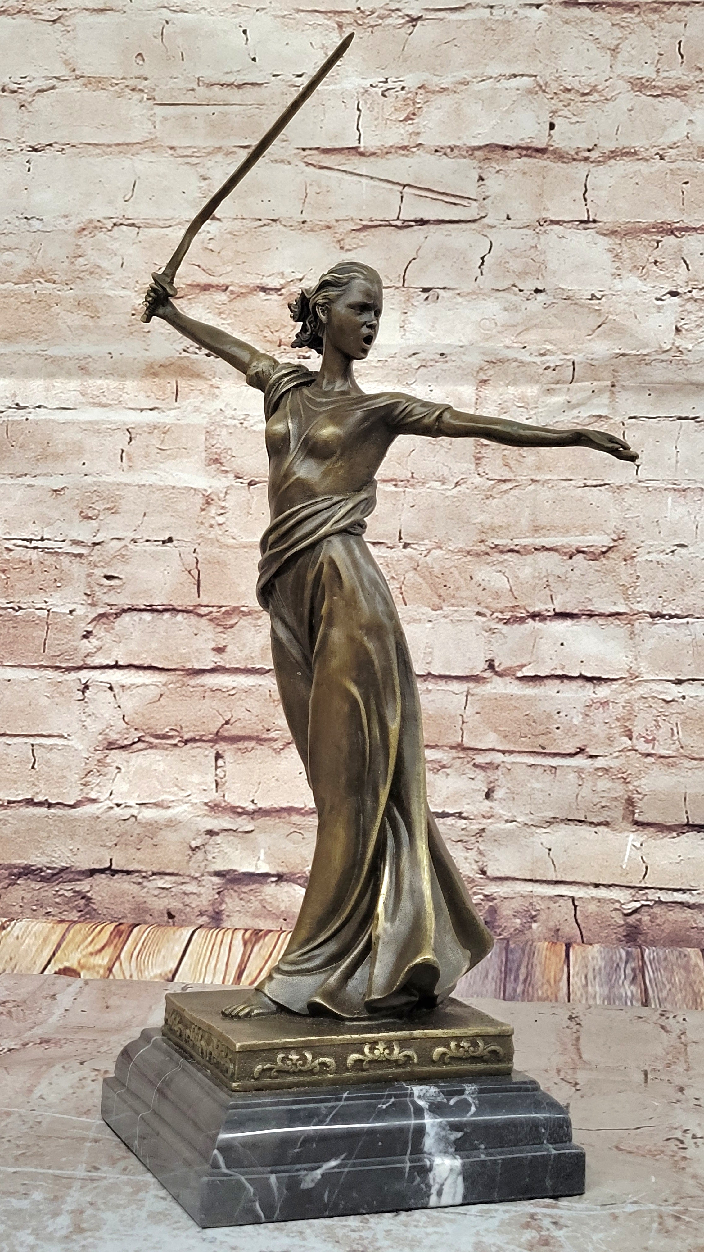Athena Sensual Woman Grecian Goddess Classical Bronze Marble Statue Artwork Gift
