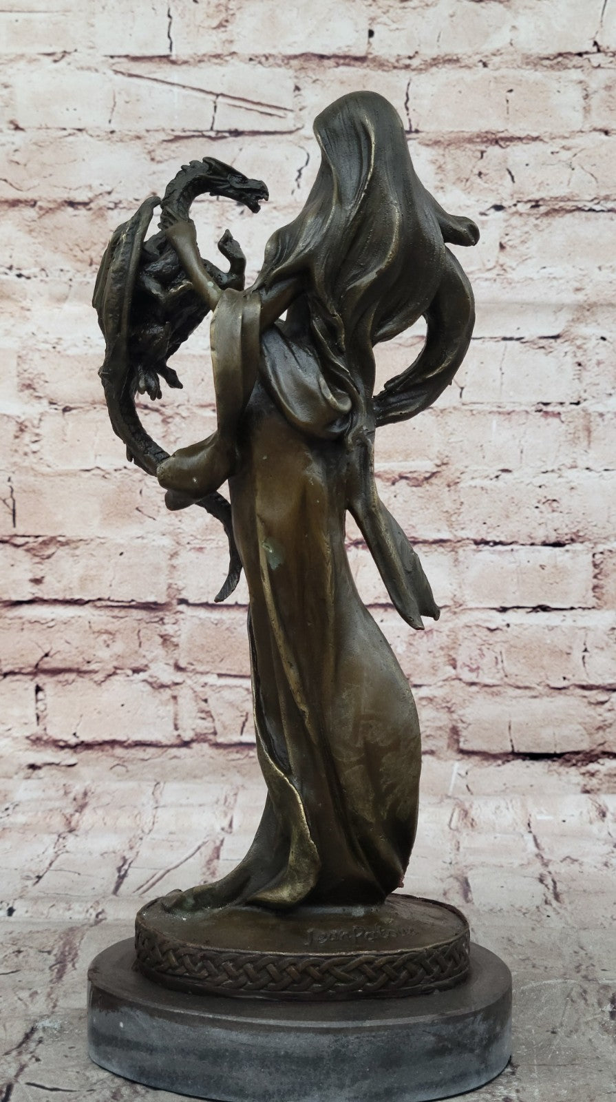 Erotic Woman Sexy Girl Bronze Sculpture Nymph Nude Statue Nouveau Figure Fantas