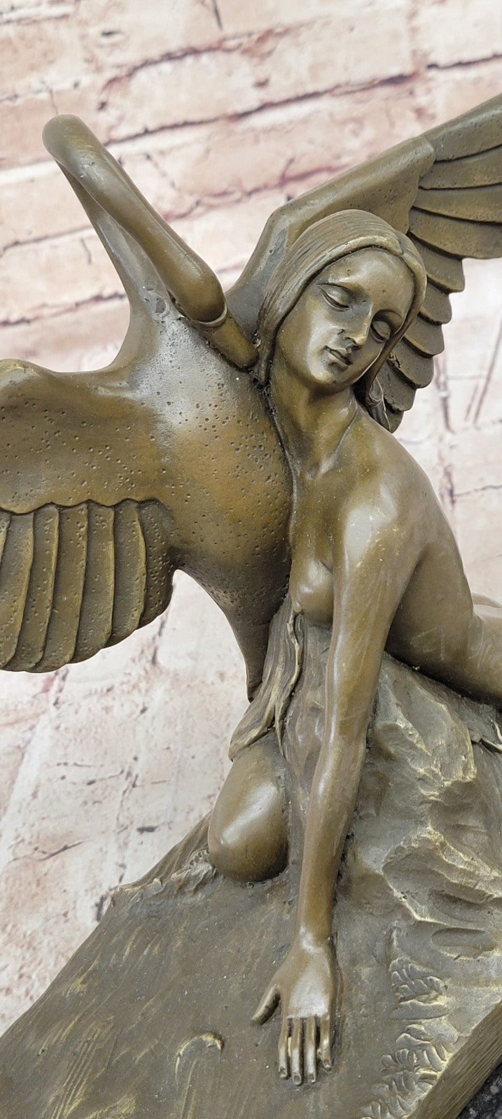 LEDA AND SWAN CLASSIC ARTWORK NUDE BRONZE SCULPTURE STATUE MYTHICAL GREEK GIFT
