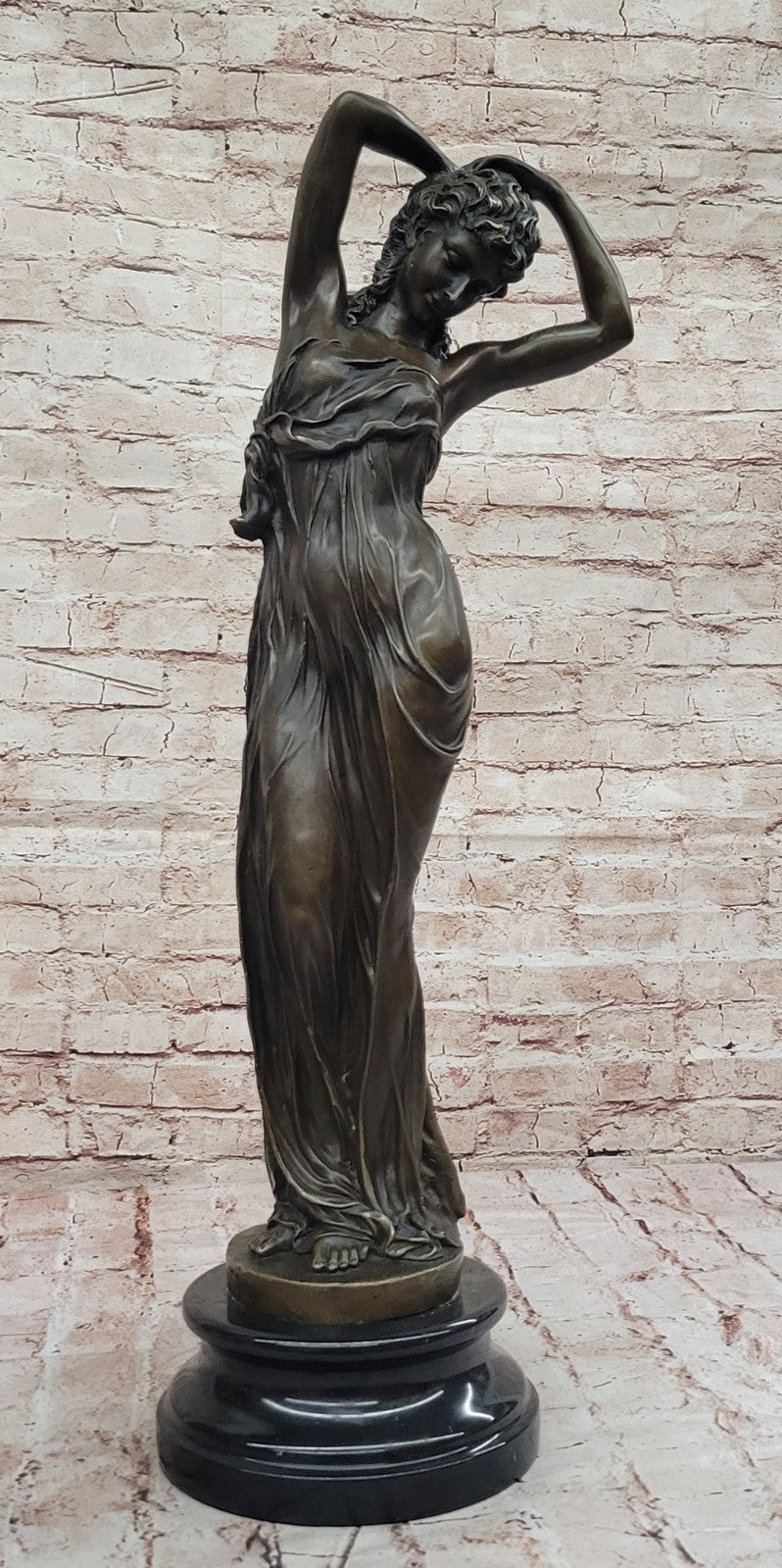 Hand Made Bronze Venus Woman Sculpture by A. Moreau Beautiful Classic Artwork Decor