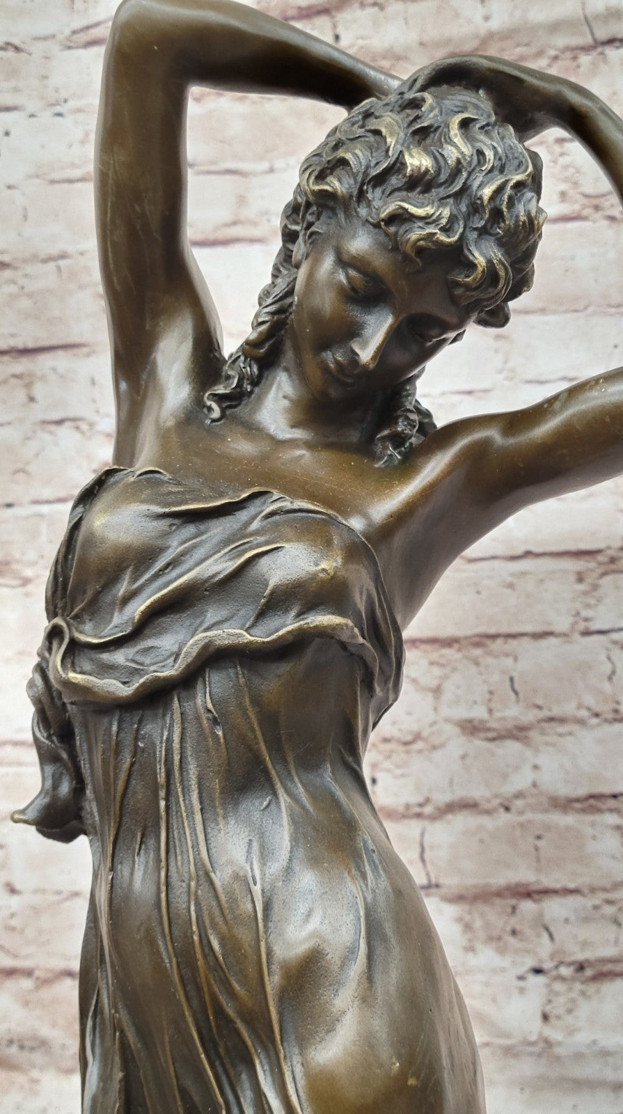 Hand Made Bronze Venus Woman Sculpture by A. Moreau Beautiful Classic Artwork Decor