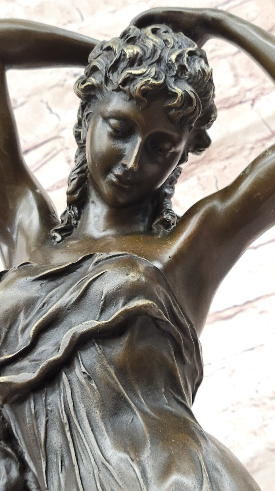 Hand Made Bronze Venus Woman Sculpture by A. Moreau Beautiful Classic Artwork Decor