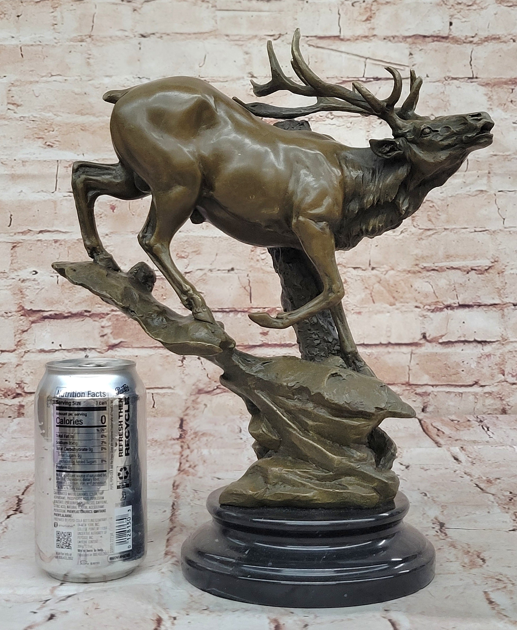 Handcrafted bronze sculpture SALE Caribo Deer Mountain Elk Male Original Signed