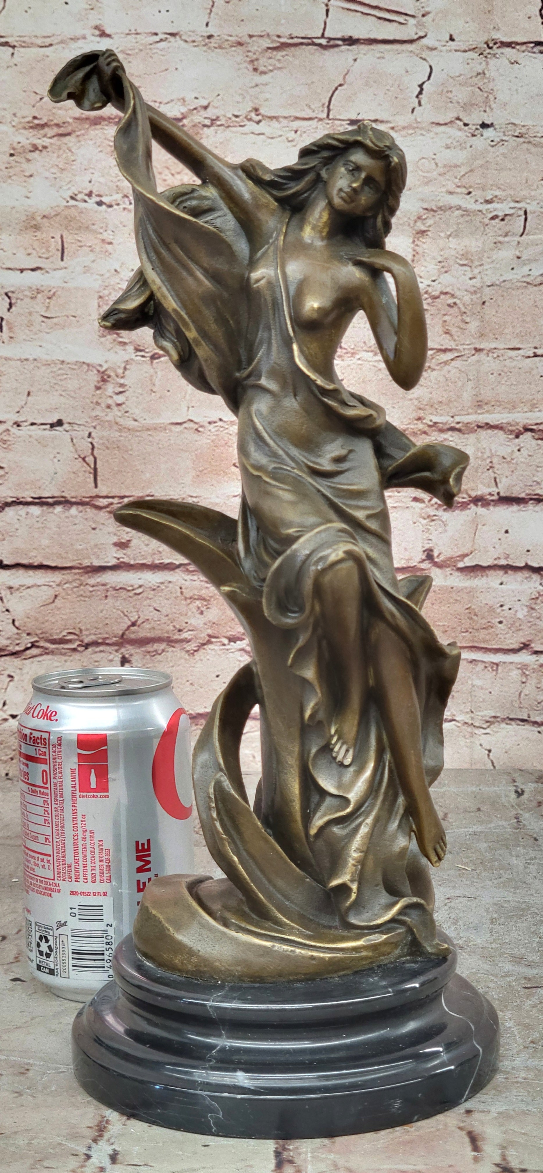 Genuine Bronze Sexy Woman Sculpture by Kassin – Maiden Figure for Office Decoration