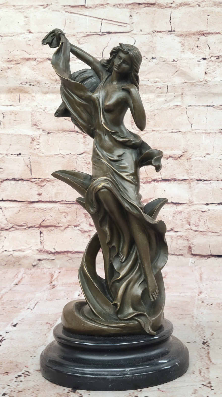 Genuine Bronze Sexy Woman Sculpture by Kassin – Maiden Figure for Office Decoration