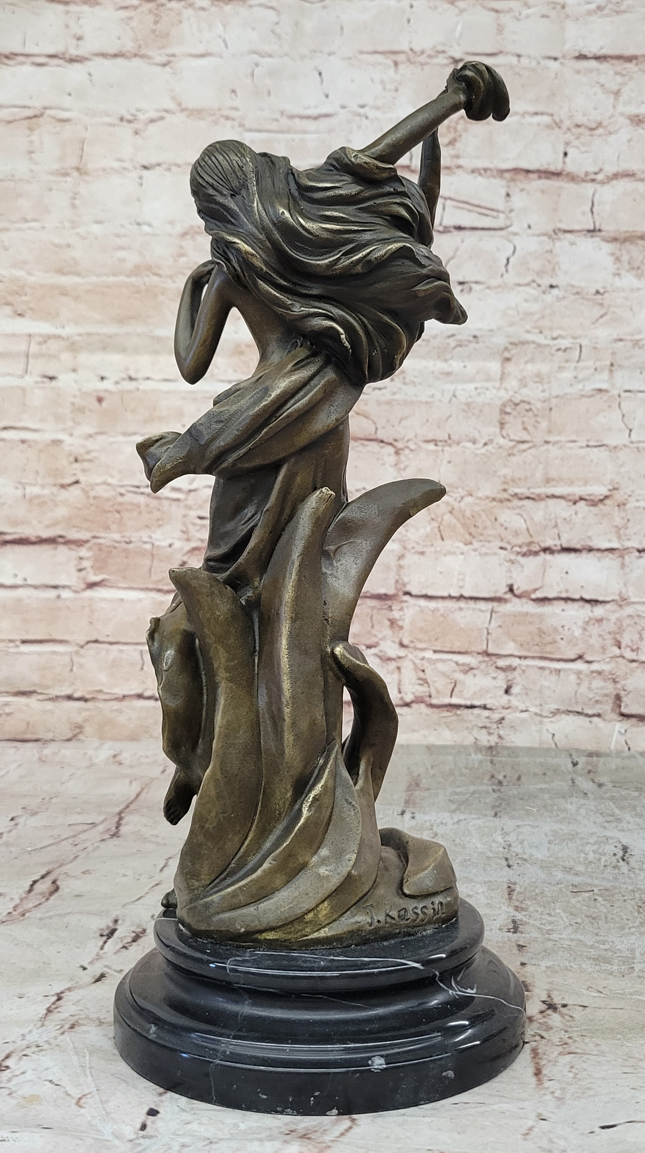 Genuine Bronze Sexy Woman Sculpture by Kassin – Maiden Figure for Office Decoration