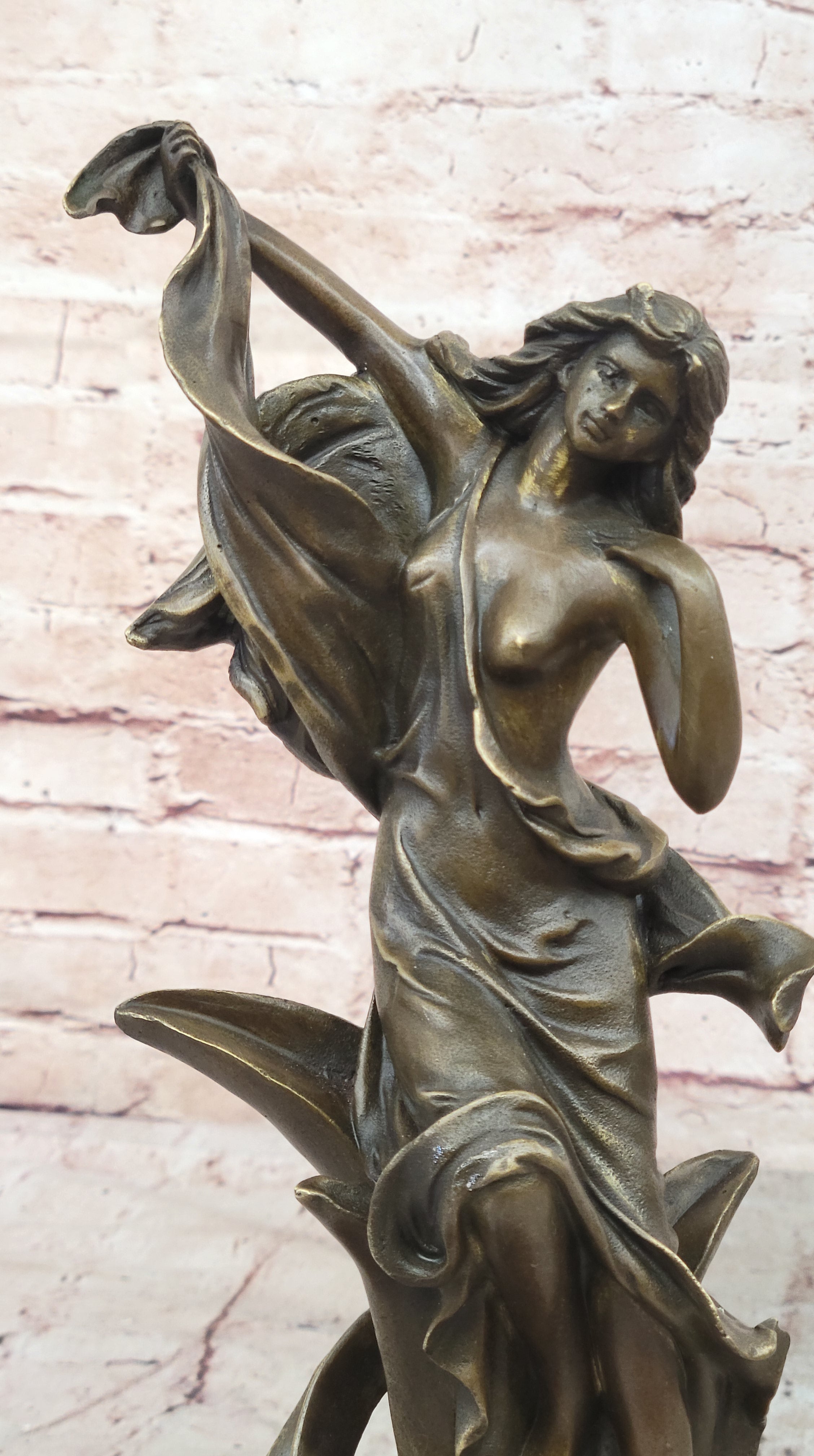 Genuine Bronze Sexy Woman Sculpture by Kassin – Maiden Figure for Office Decoration