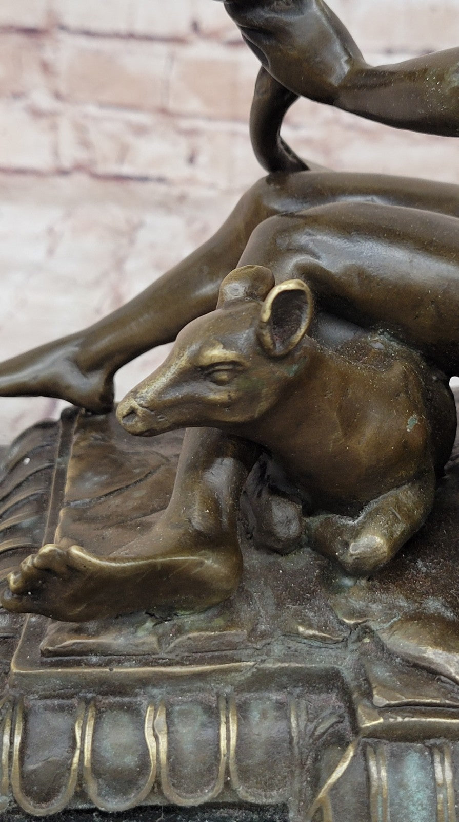 Signed: Original Nude Bronze Sculpture Diana The Huntress w/ bow Diana Statue