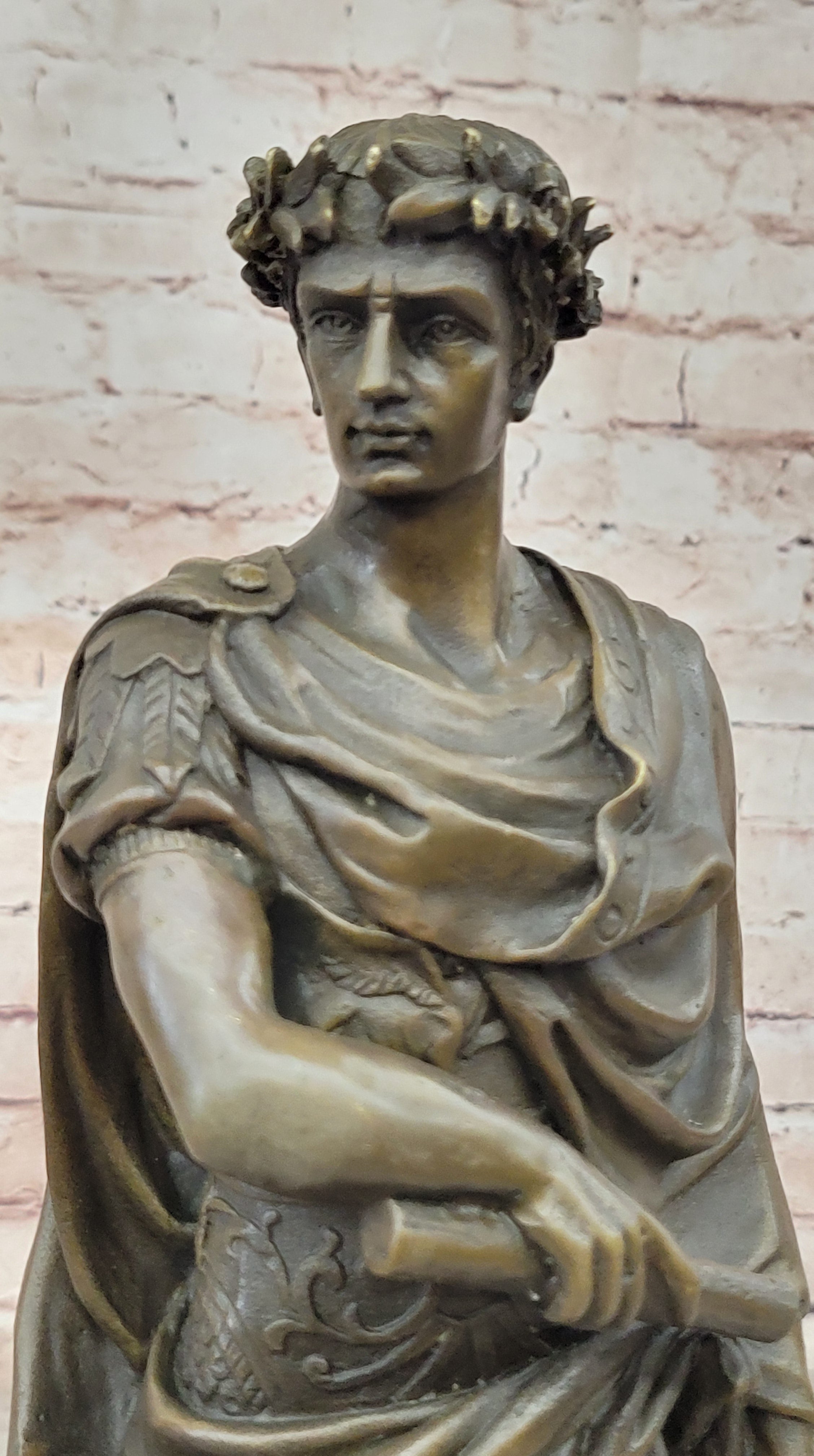 Caesar Vatican Italian Classic Art Portrait Bust Bronze Marble Statue Figurine