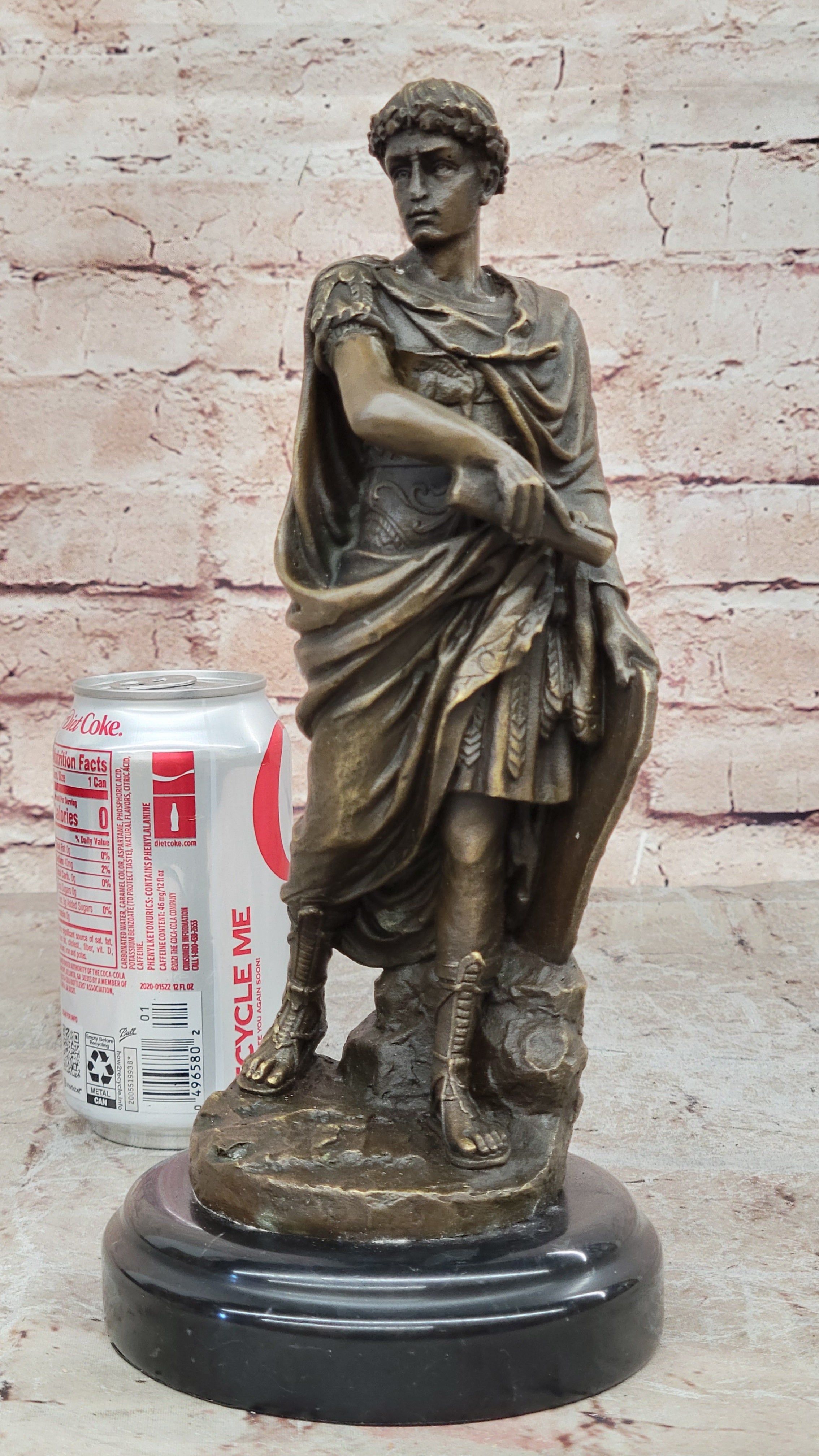 Handcrafted Detailed Julius Caesar Roman Emperor Made by Lost wax Method Bronze