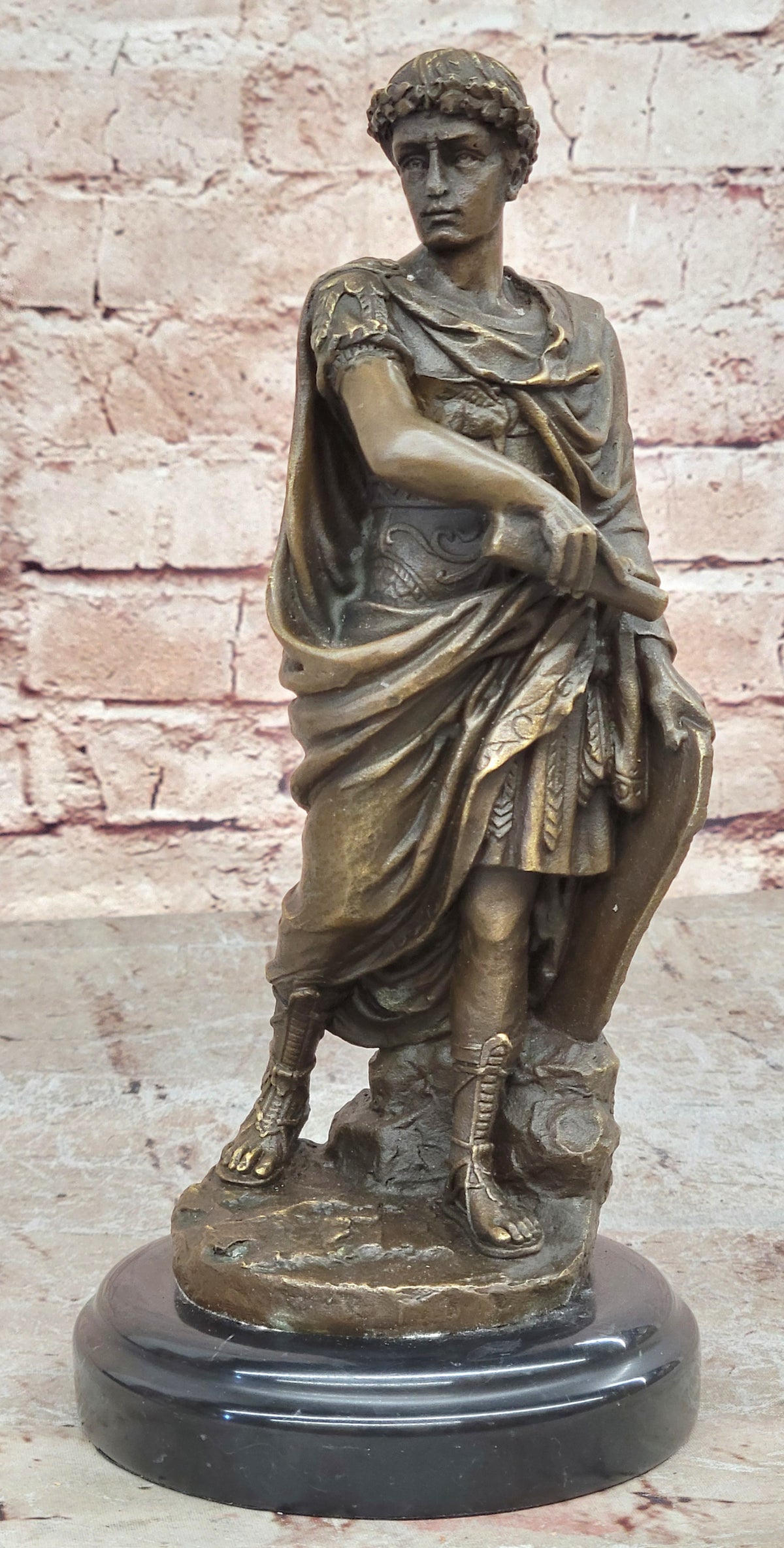 Handcrafted Detailed Julius Caesar Roman Emperor Made by Lost wax Method Bronze