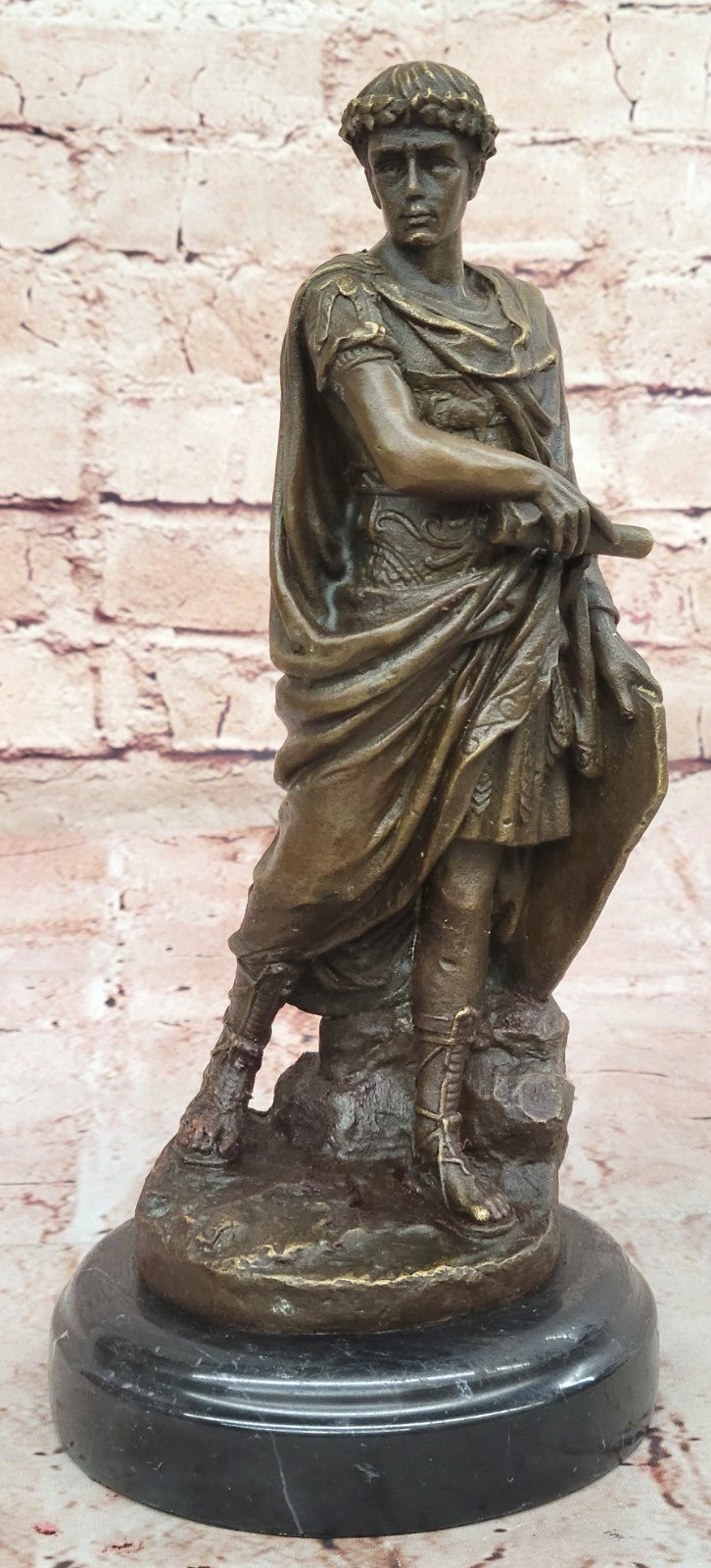 Handcrafted Detailed Julius Caesar Roman Emperor Made by Lost wax Method Bronze