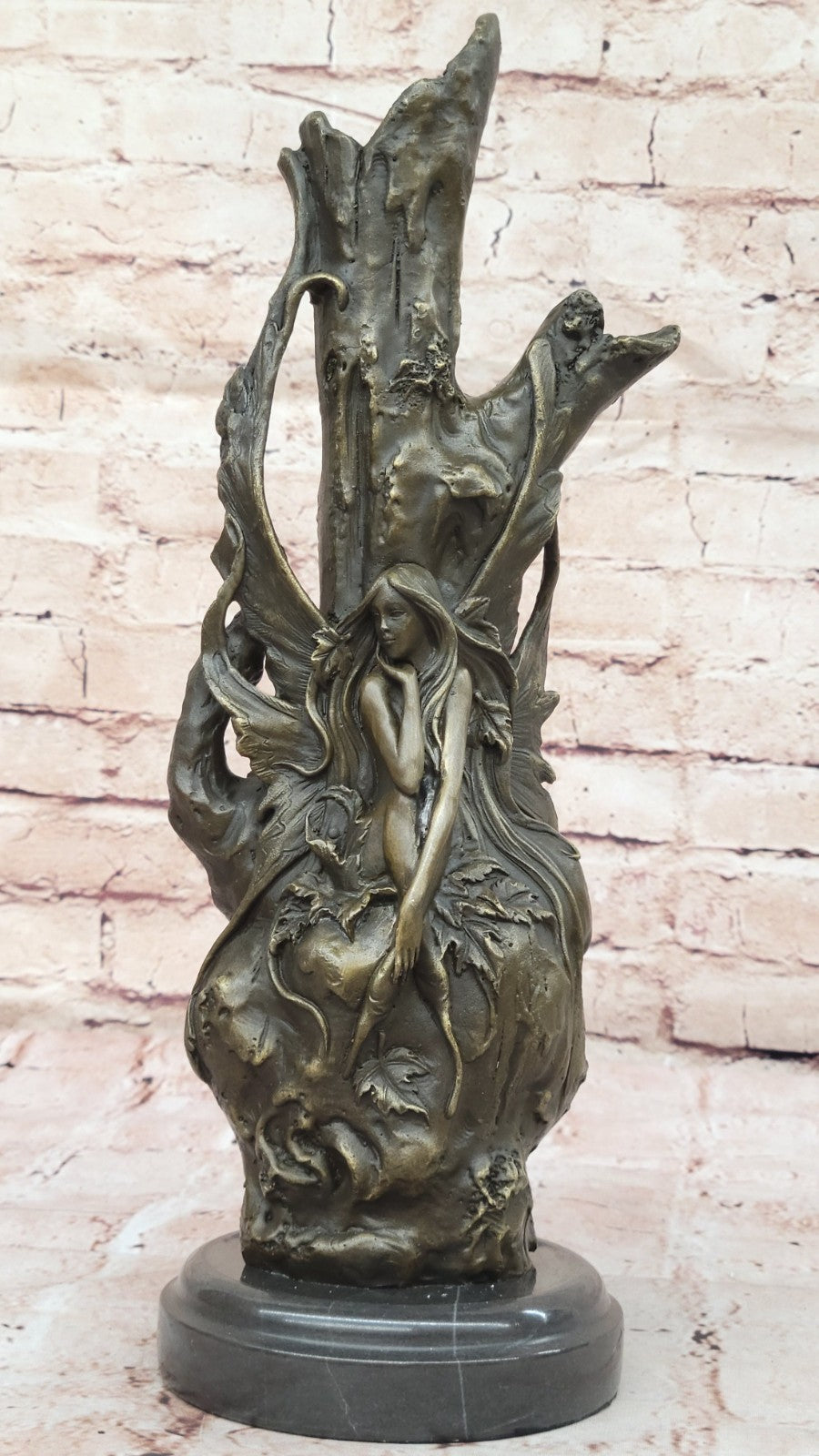 Art Nouveau bronze vase nude Lady France Paris Statue Figure Decor