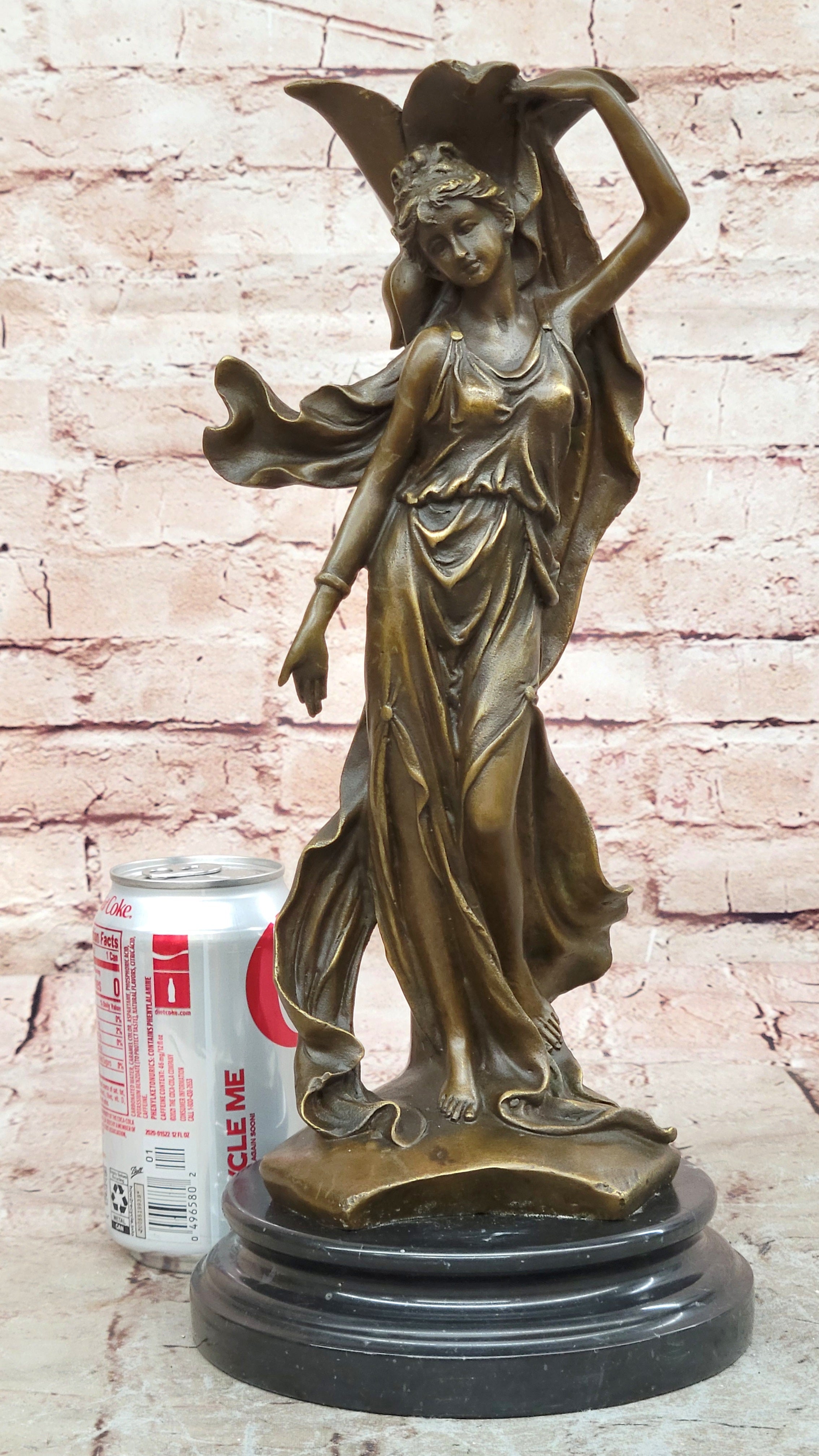 Sexy Art Deco Woman Bronze Statue – Signed Detailed Sculpture, Collectible Home Figurine