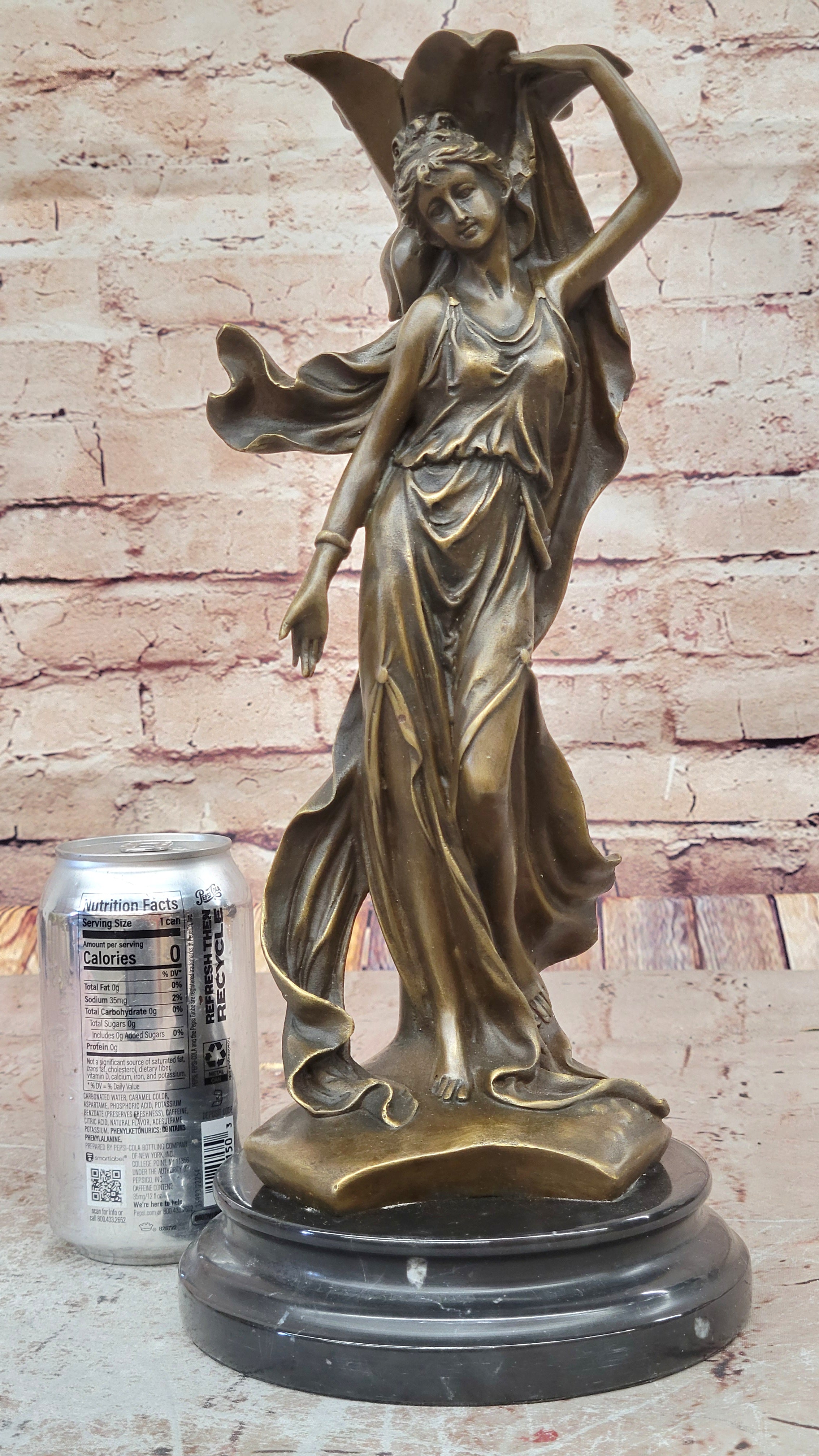 Sexy Art Deco Woman Bronze Statue – Signed Detailed Sculpture, Collectible Home Figurine