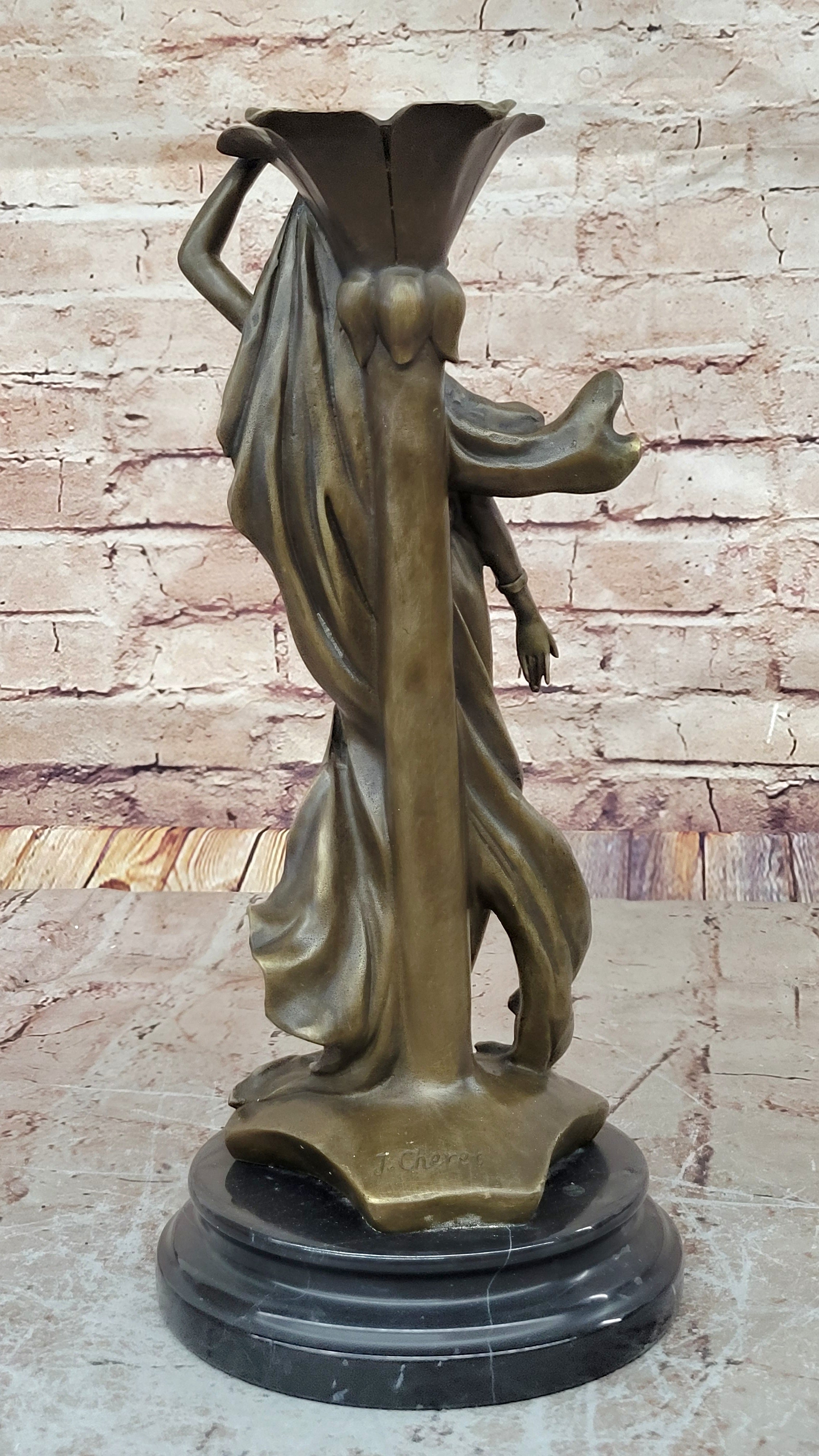 Sexy Art Deco Woman Bronze Statue – Signed Detailed Sculpture, Collectible Home Figurine