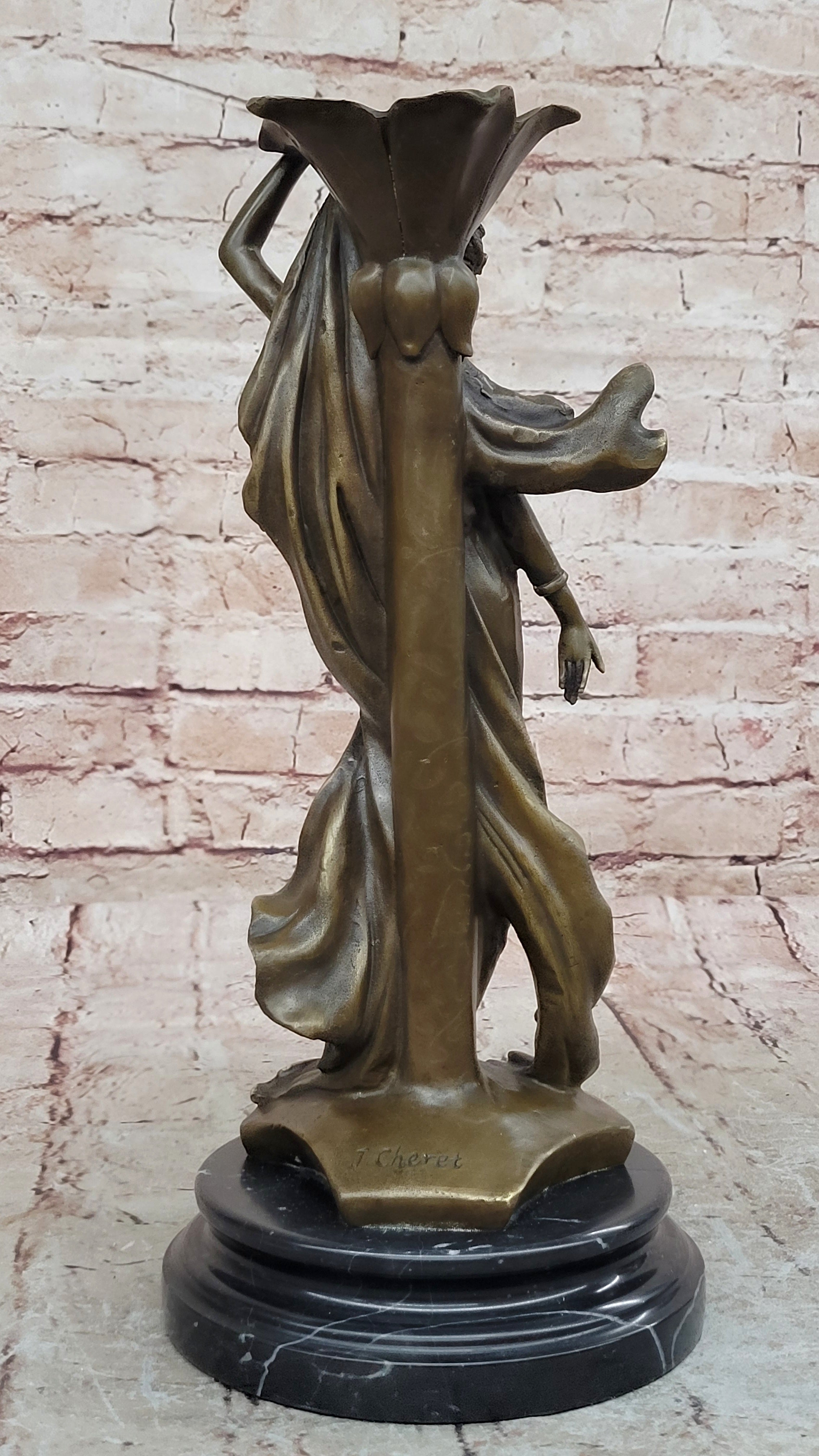 Sexy Art Deco Woman Bronze Statue – Signed Detailed Sculpture, Collectible Home Figurine