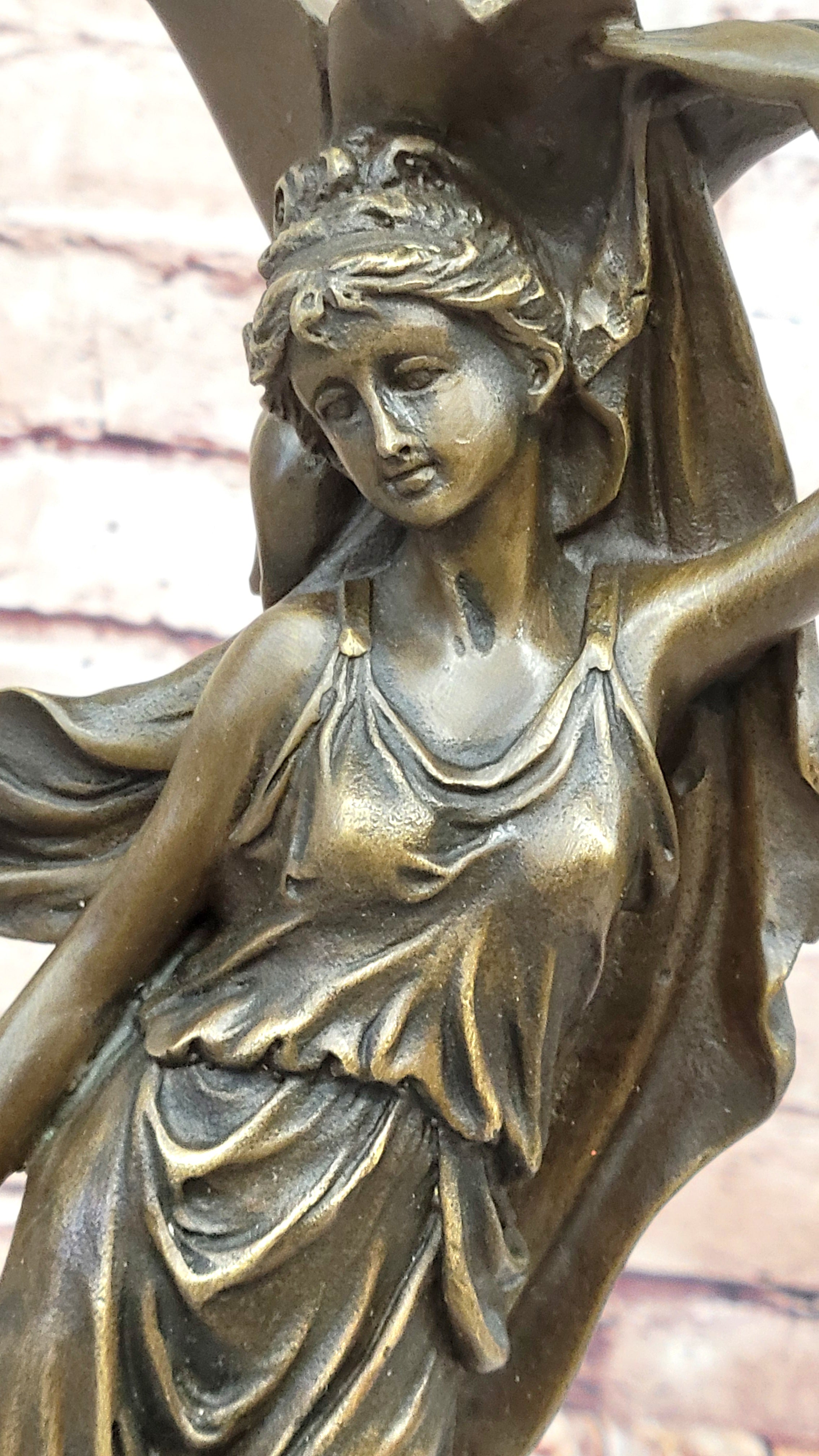 Sexy Art Deco Woman Bronze Statue – Signed Detailed Sculpture, Collectible Home Figurine