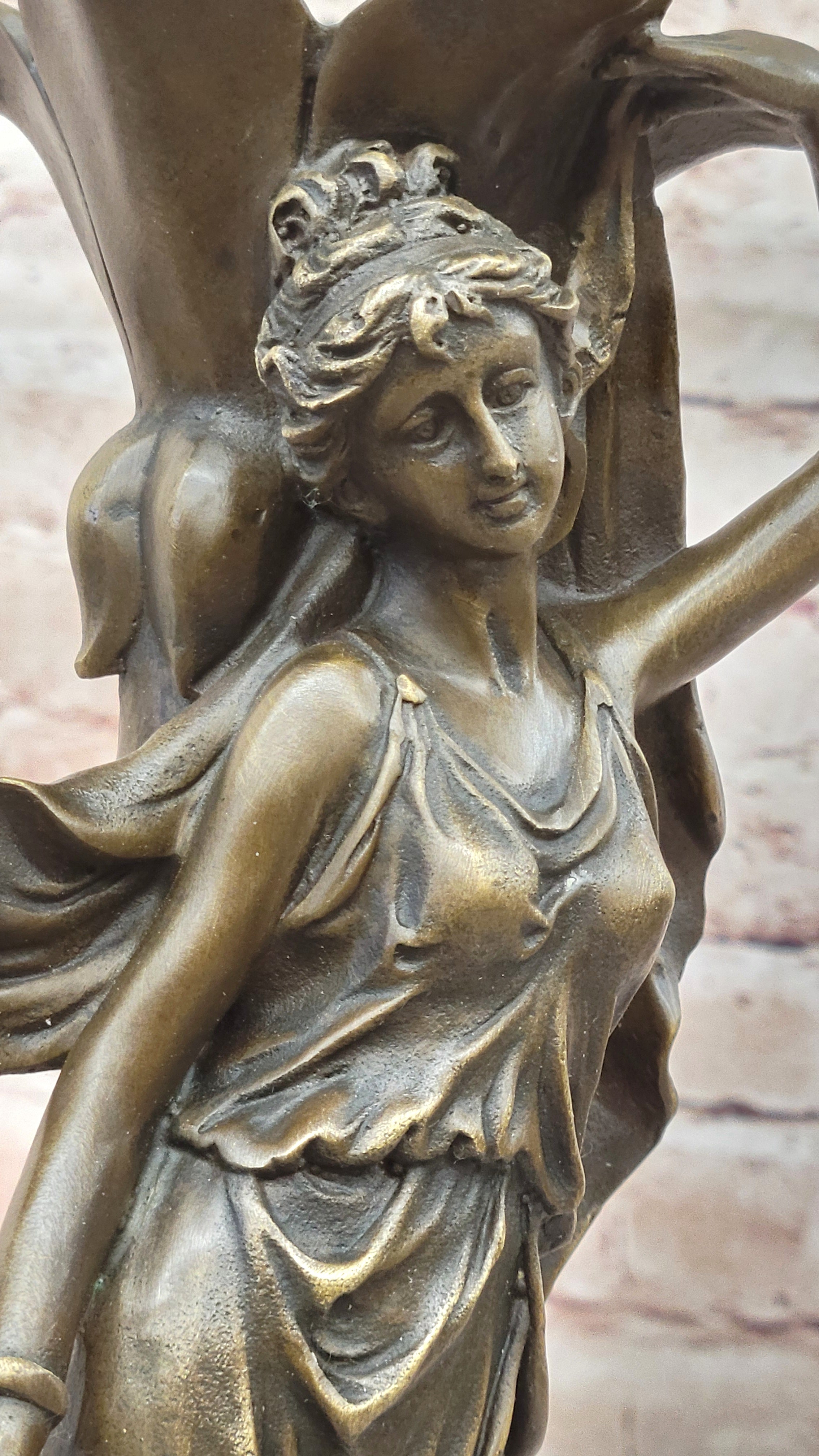 Sexy Art Deco Woman Bronze Statue – Signed Detailed Sculpture, Collectible Home Figurine