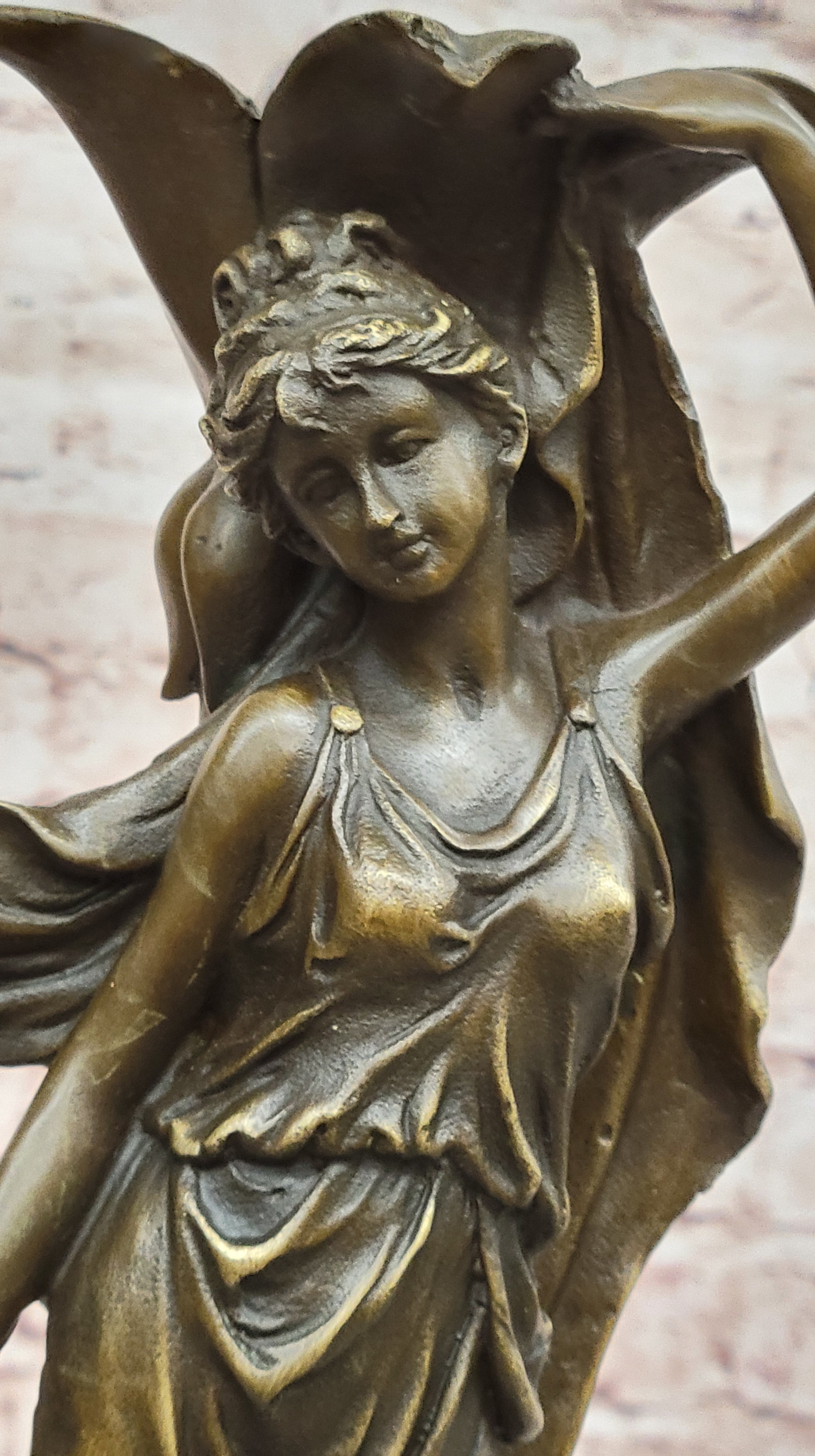 Sexy Art Deco Woman Bronze Statue – Signed Detailed Sculpture, Collectible Home Figurine