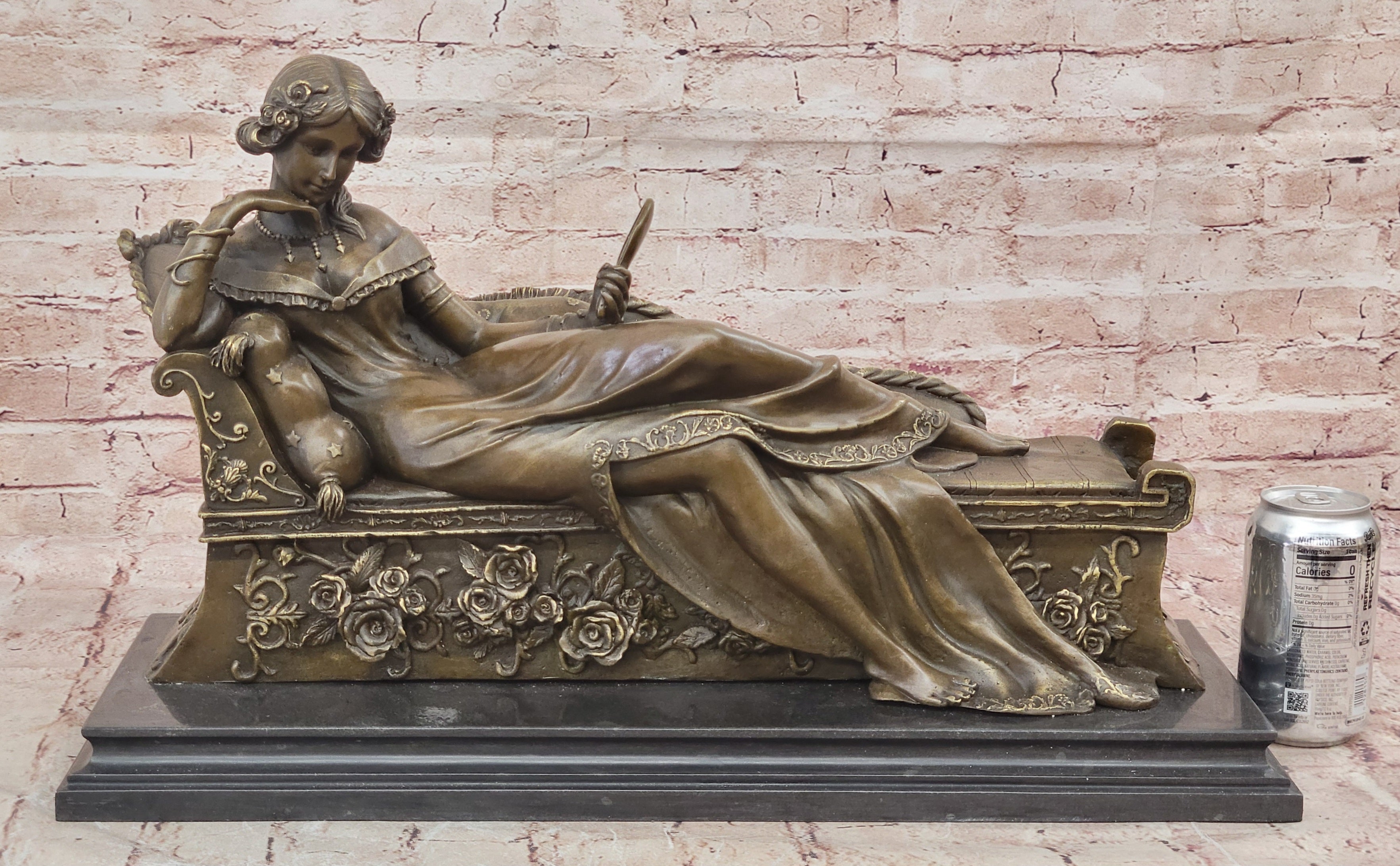 Canova’s Bronze Pauline Bonaparte as Venus Triumphant Large Sculpture Decorative Art