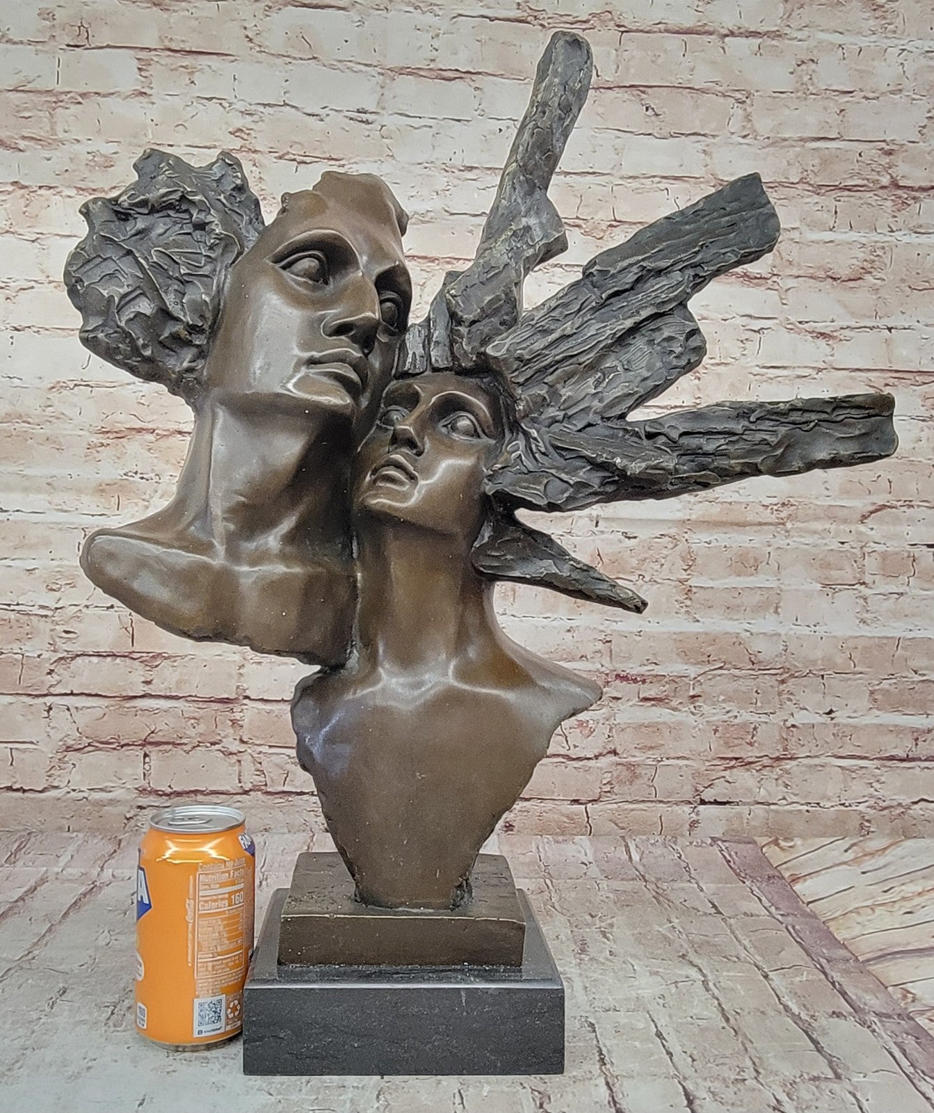 Christmas Perfect Gift Handcrafted Detailed Couple Bronze Sculpture Figurine