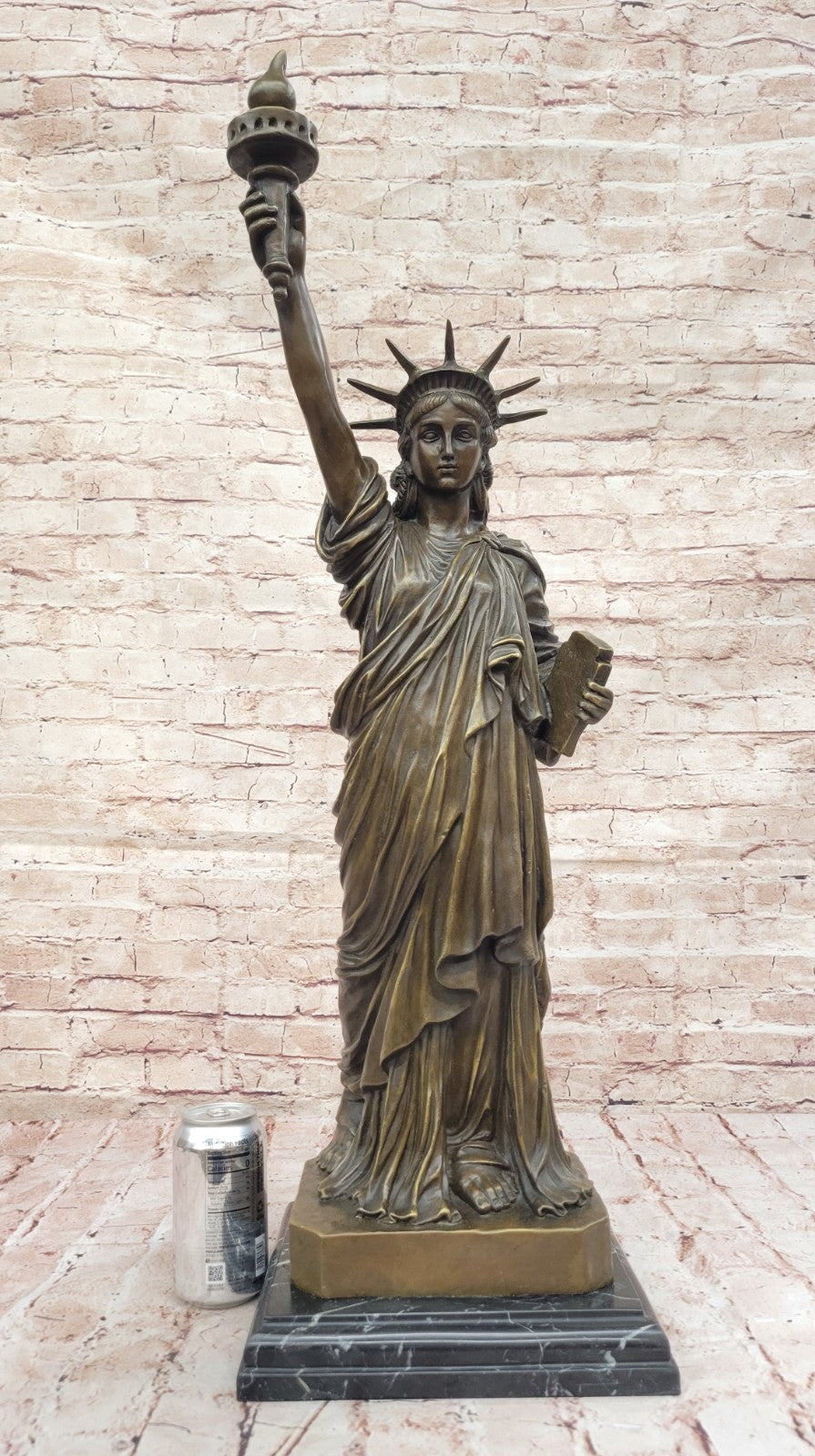 32" Massive Statue of Liberty New York Memorabilia Home Office Bronze Decor