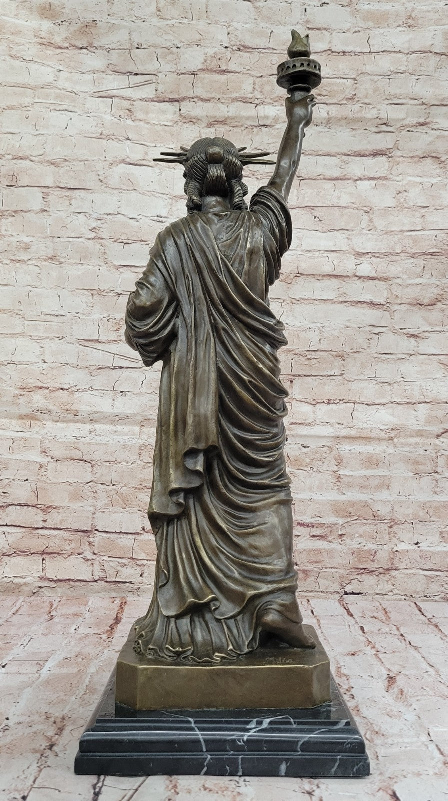 32" Massive Statue of Liberty New York Memorabilia Home Office Bronze Decor