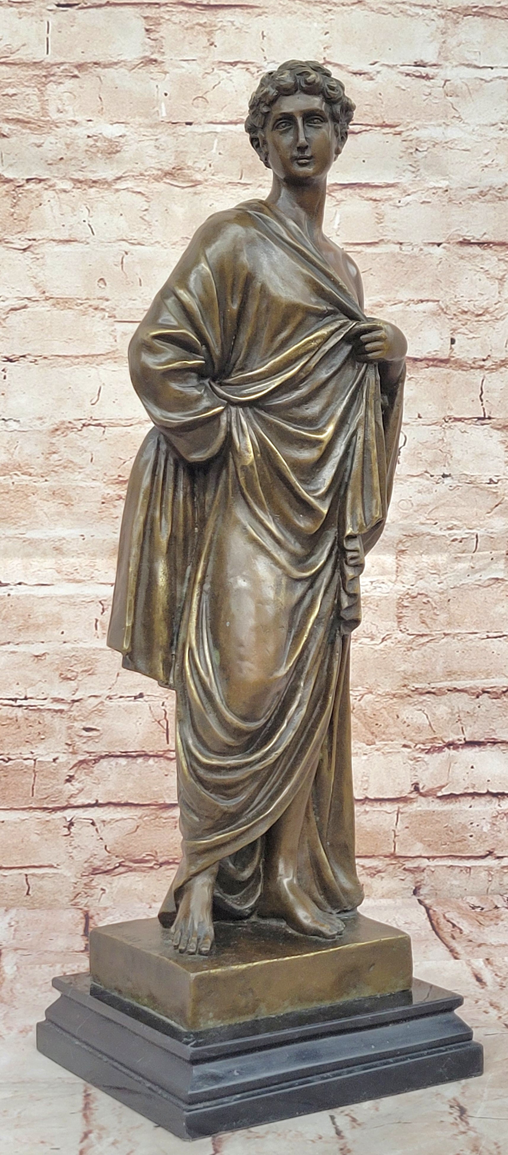 Handcrafted bronze sculpture SALE Marble Emperor Classicism Roman Ancient