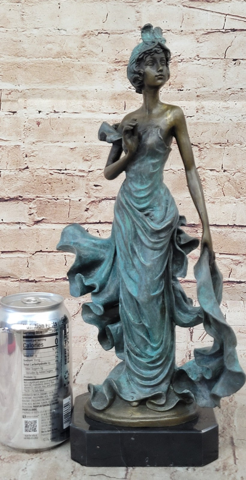 Exquisite Art Deco Flapper Dancer Bronze Figurine, Gatsby Era Memorabilia Decor
