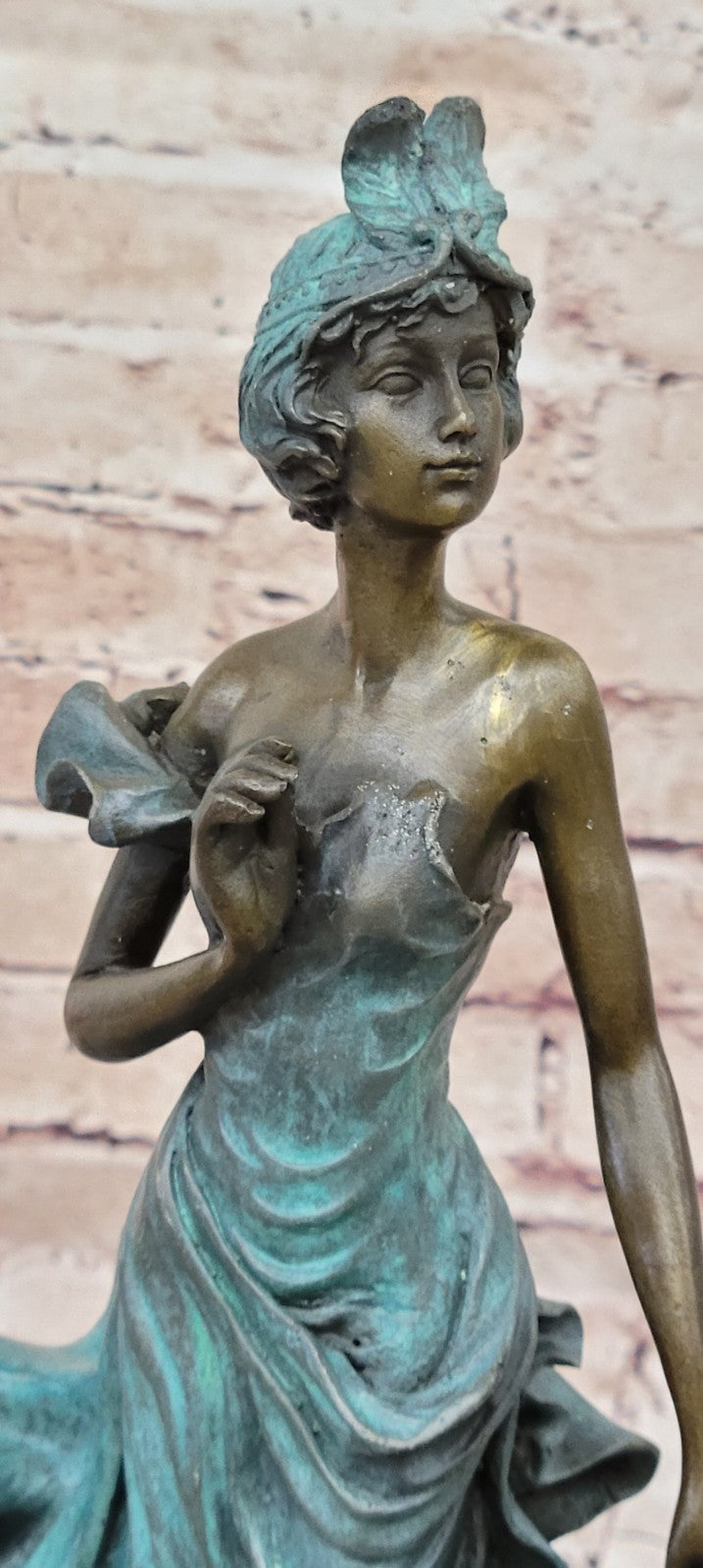 Exquisite Art Deco Flapper Dancer Bronze Figurine, Gatsby Era Memorabilia Decor