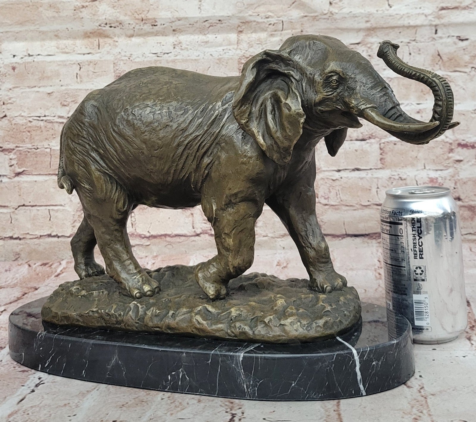 Collectible Bronze Elephant Safari Statue Art Figure Figurine Animal Hot Cast