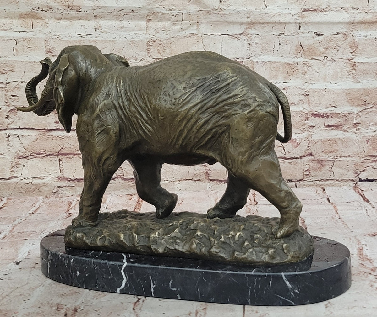 Collectible Bronze Elephant Safari Statue Art Figure Figurine Animal Hot Cast