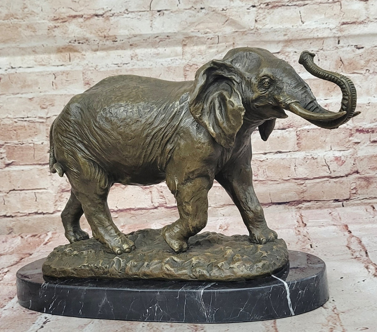Collectible Bronze Elephant Safari Statue Art Figure Figurine Animal Hot Cast