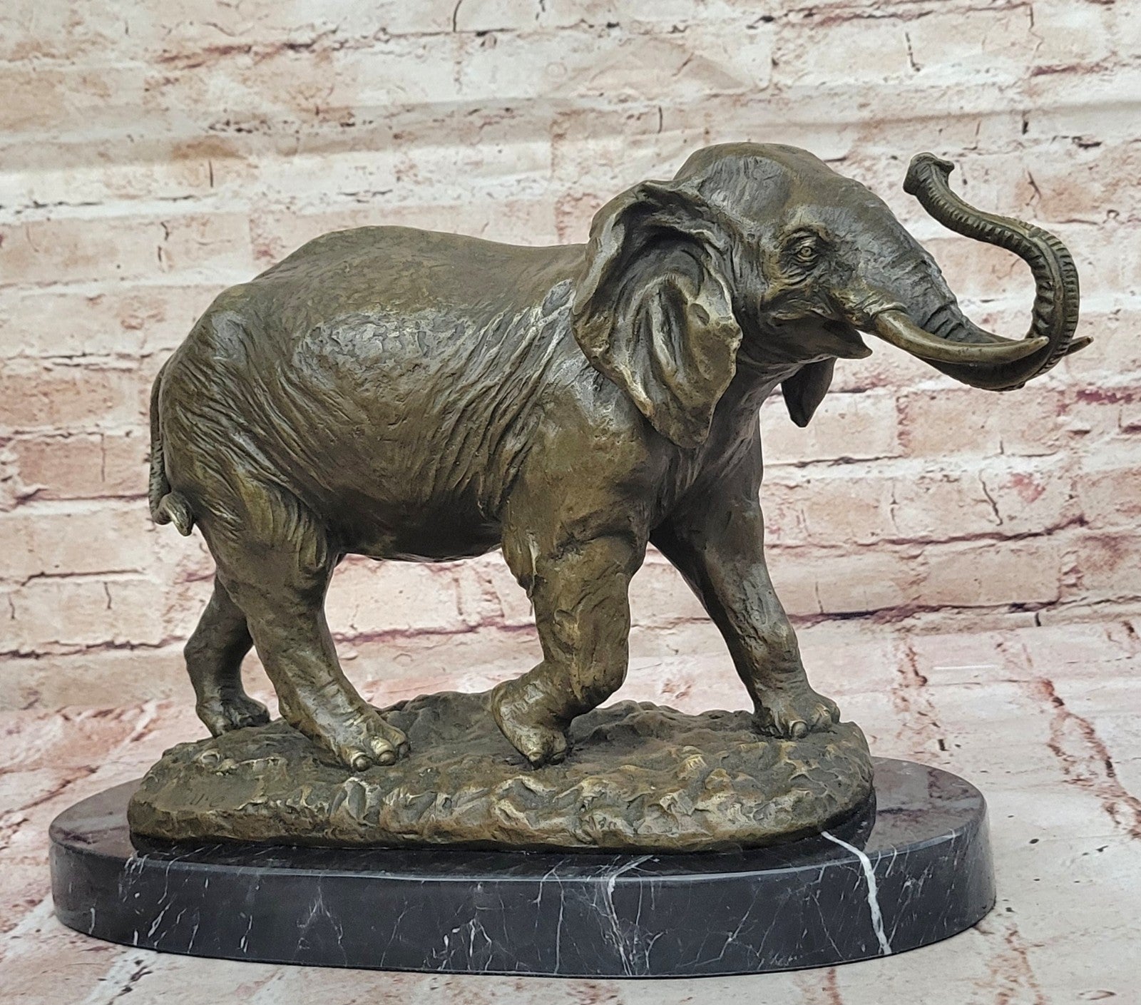 Collectible Bronze Elephant Safari Statue Art Figure Figurine Animal Hot Cast