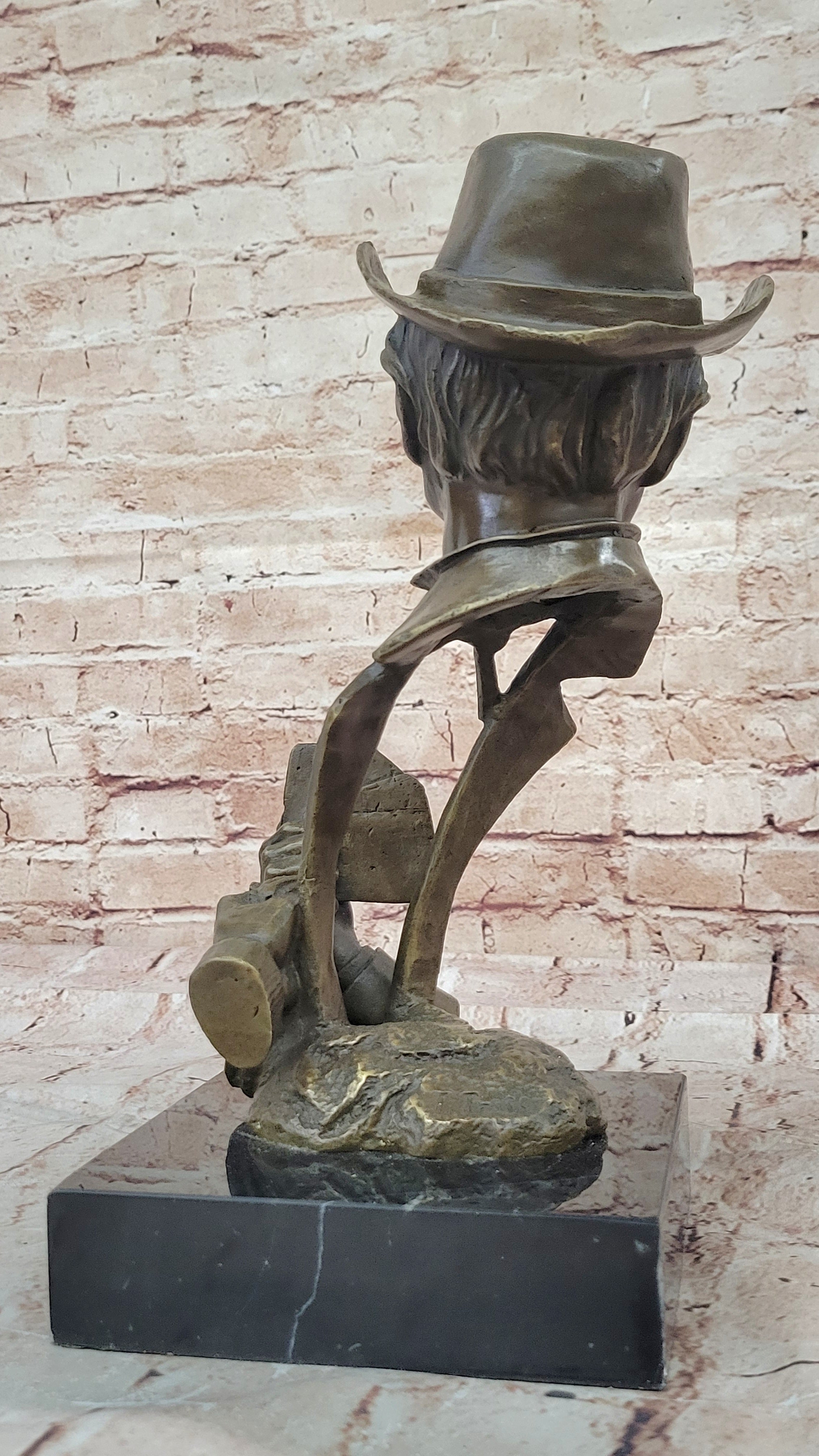 Art Deco Western Art Marshal Saloon Bronze Sculpture Classic Artwork Figurine